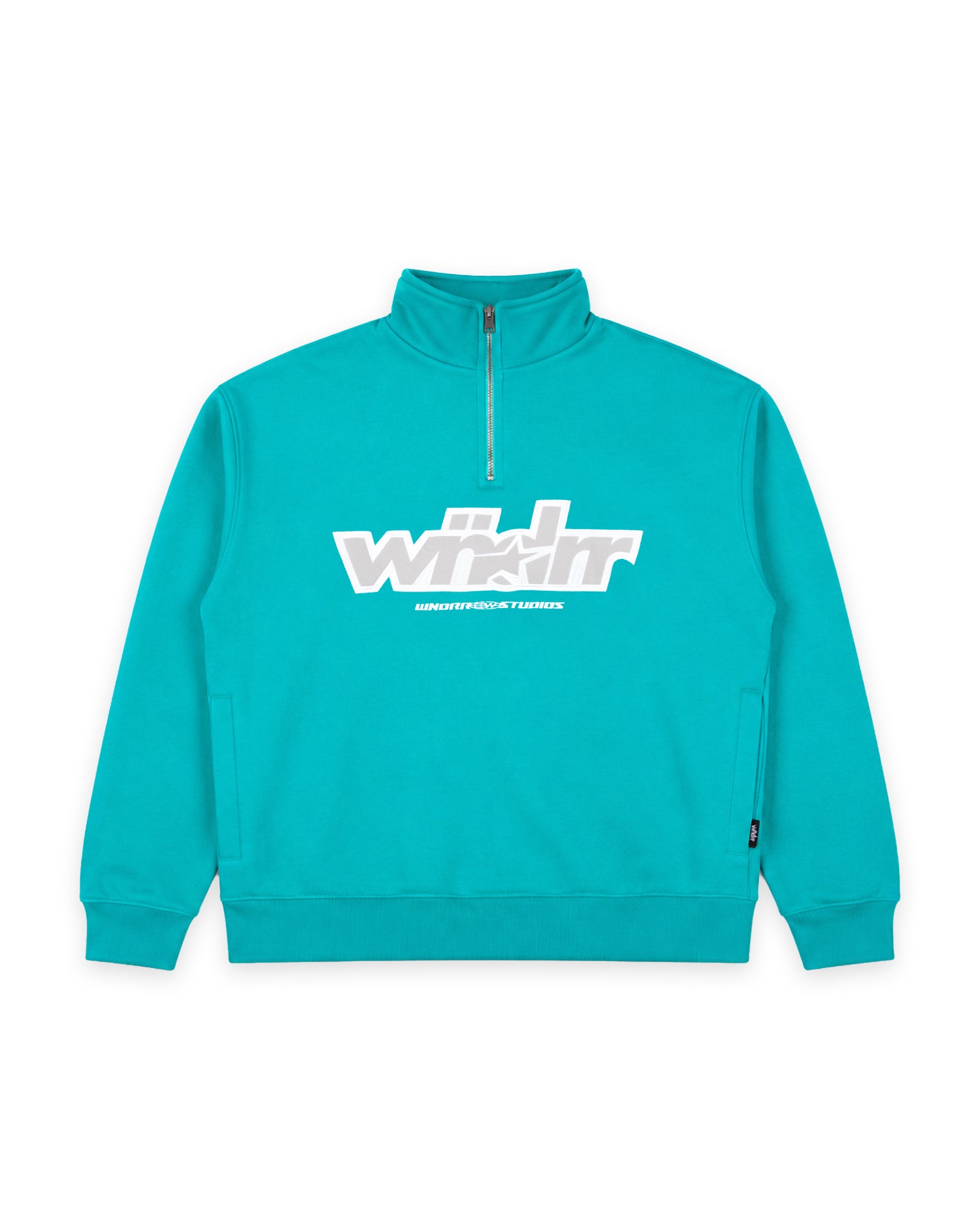 FIVE POINT 1/4 ZIP SWEAT - POOL GREEN