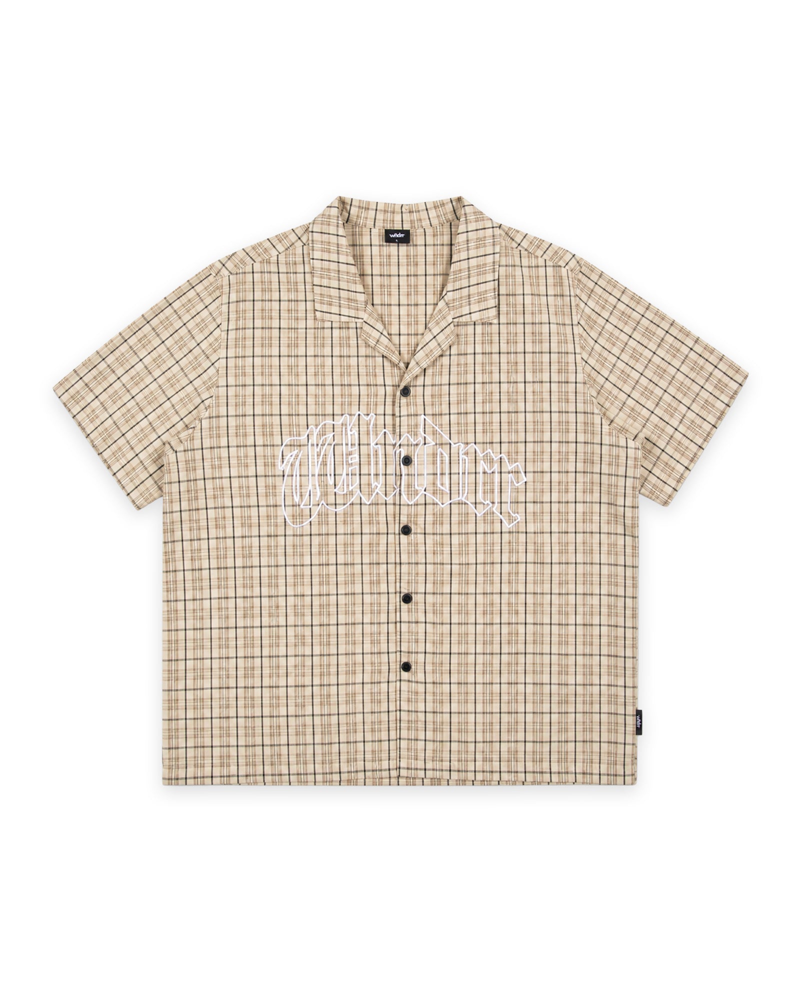 RETURN CHECK S/S SHIRT - BLACK/BROWN