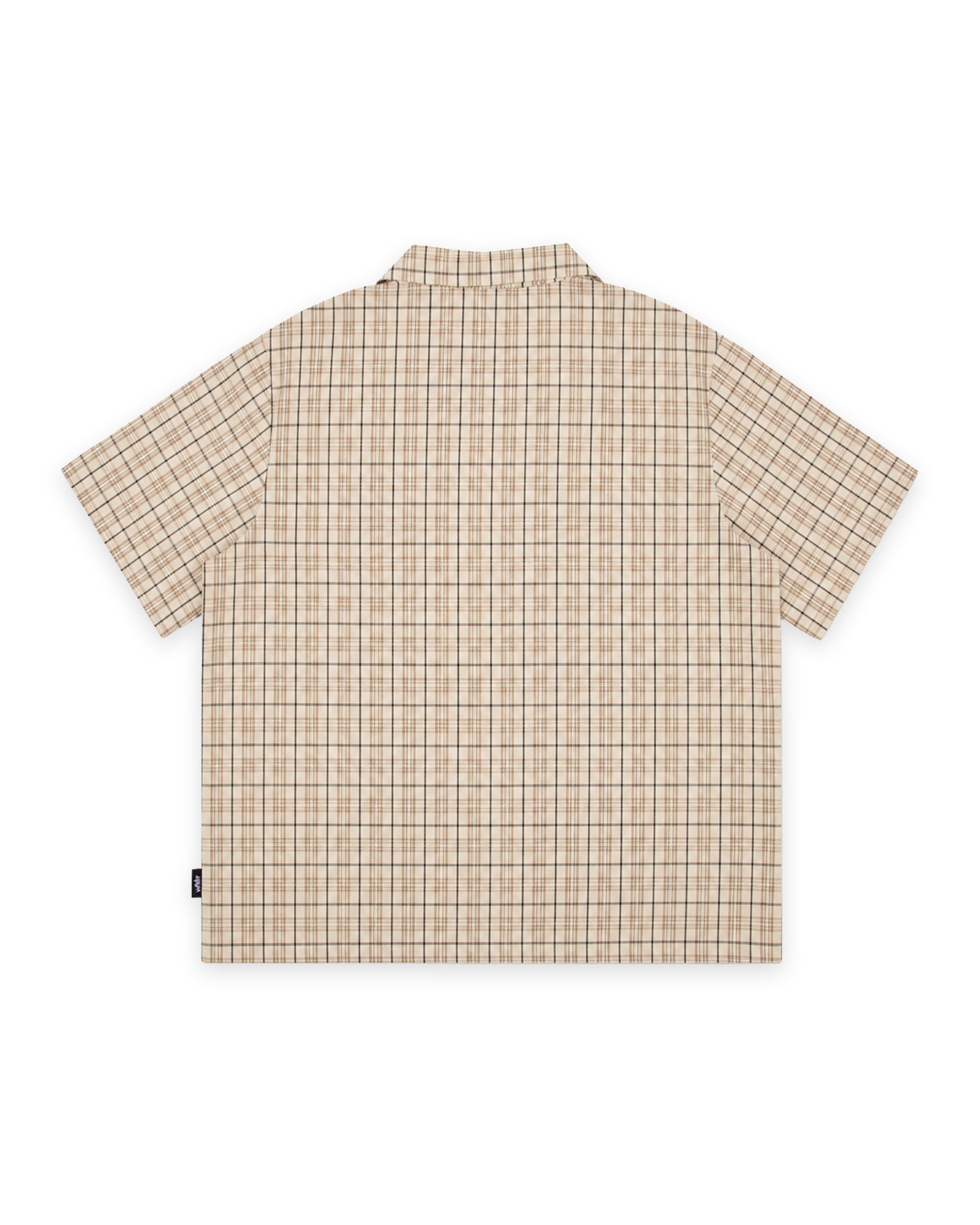 RETURN CHECK S/S SHIRT - BLACK/BROWN