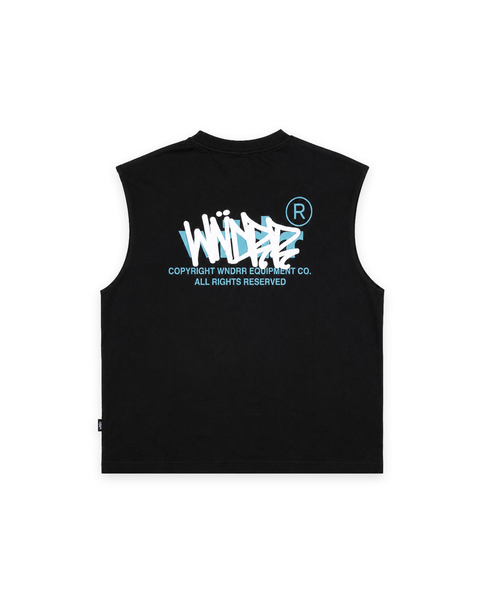 TAGGED MUSCLE TANK - BLACK