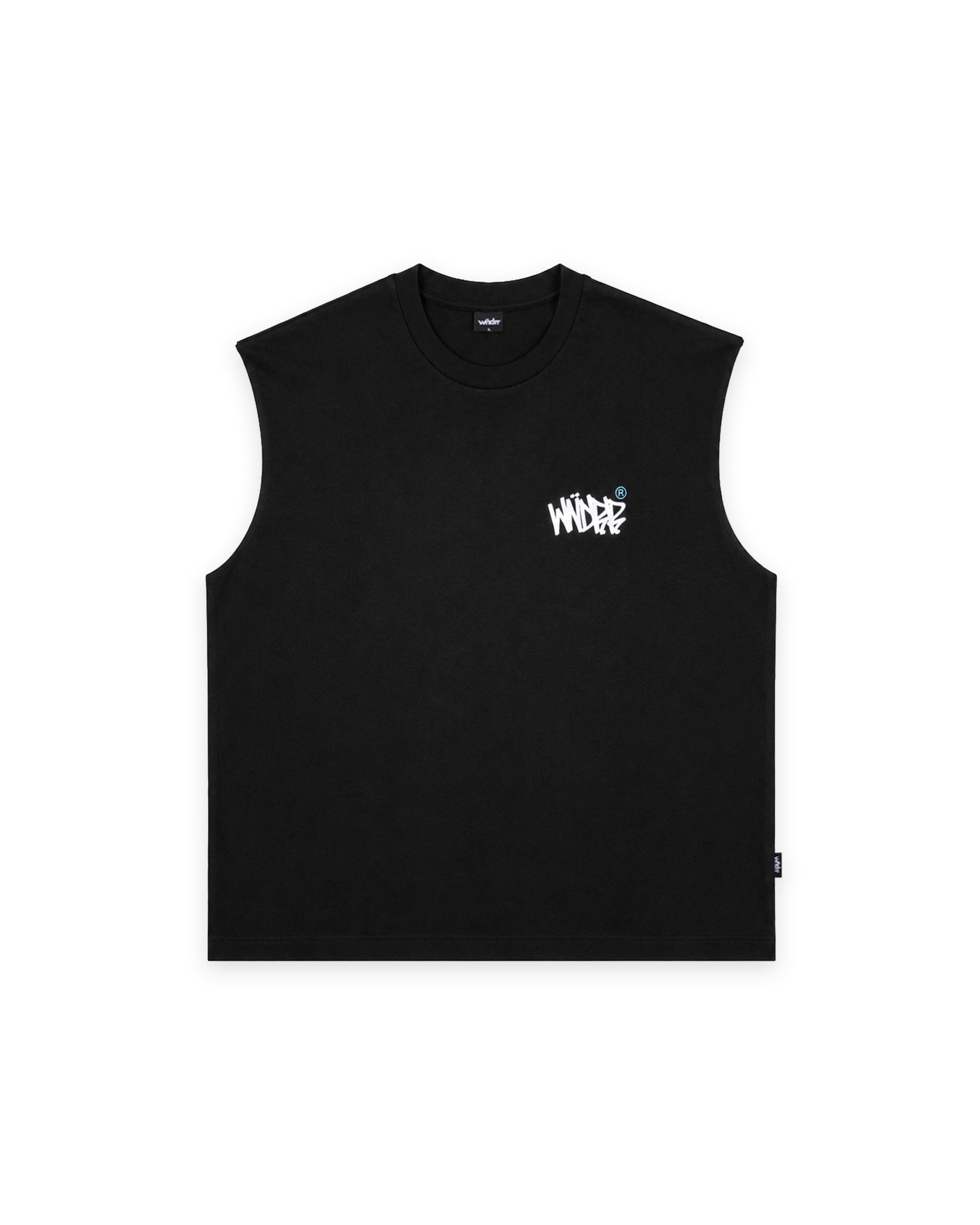TAGGED MUSCLE TANK - BLACK