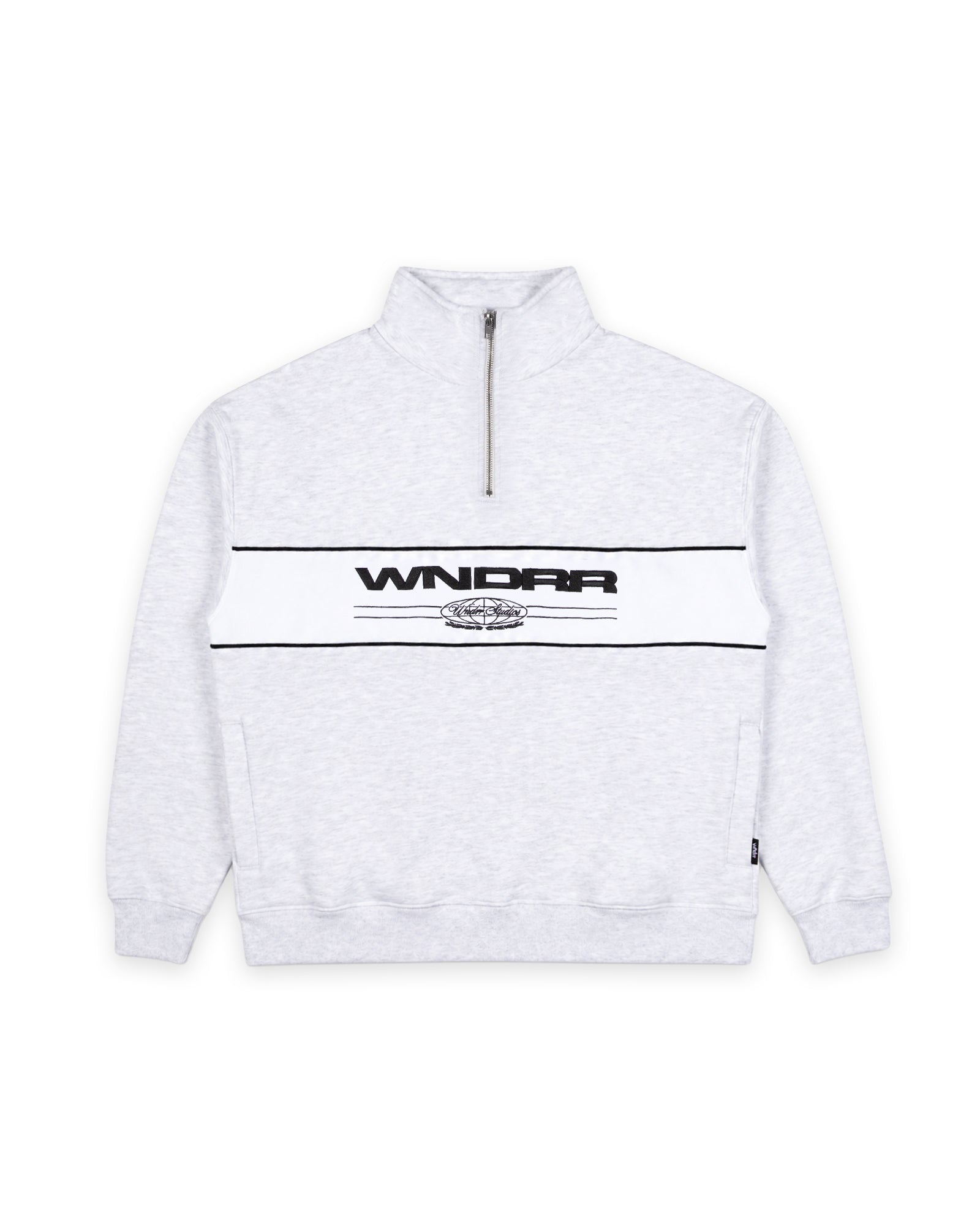 MAISON 1/4 ZIP SWEAT - WHITE MARLE