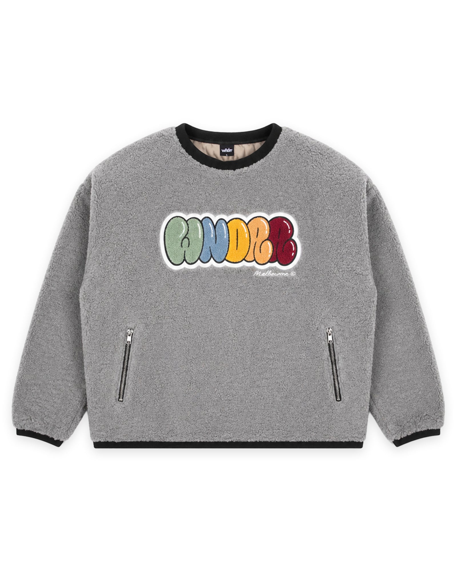 BLISSED SHERPA PULLOVER - CEMENT GREY