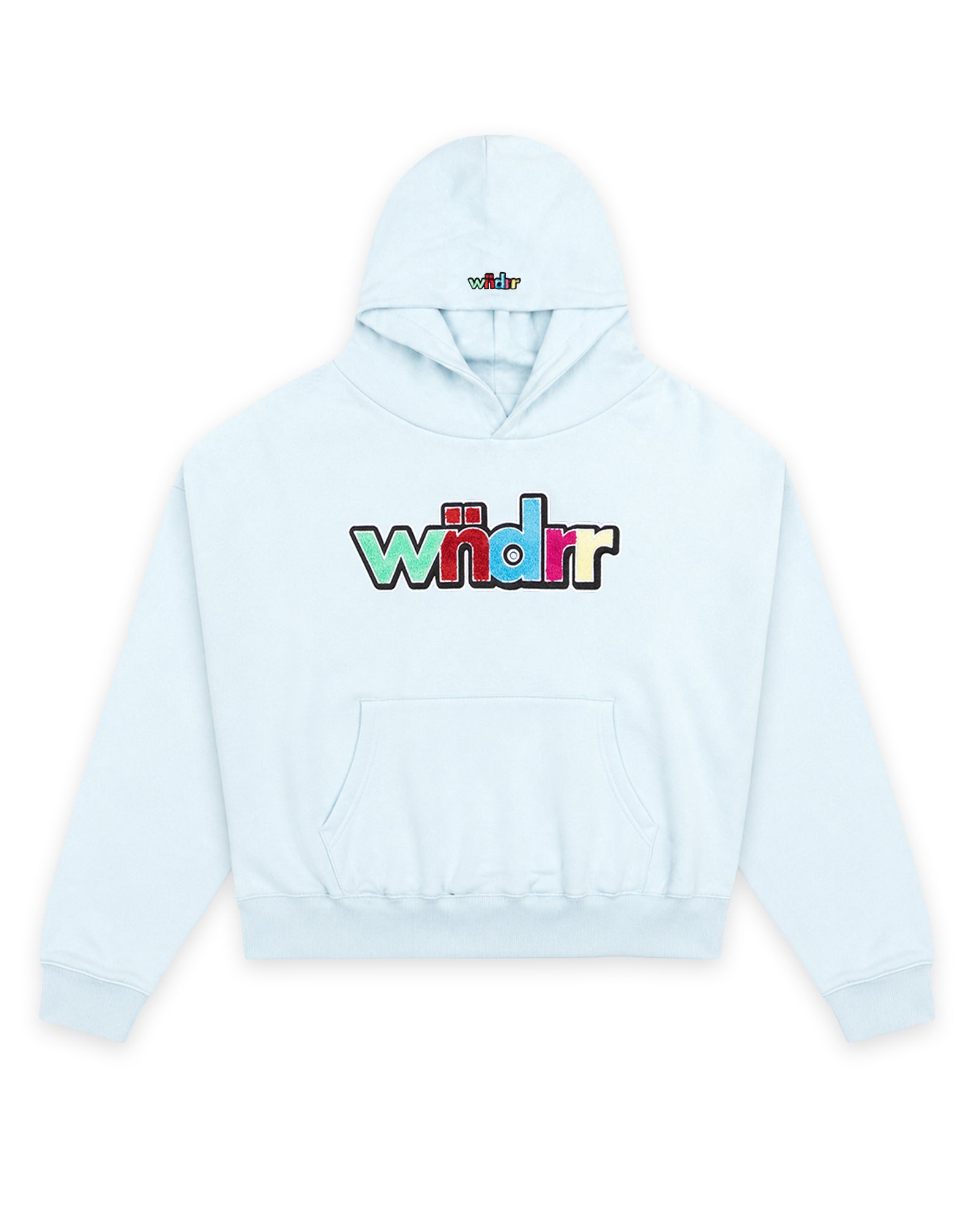 TINT BOX FIT HOOD SWEAT - BABY BLUE