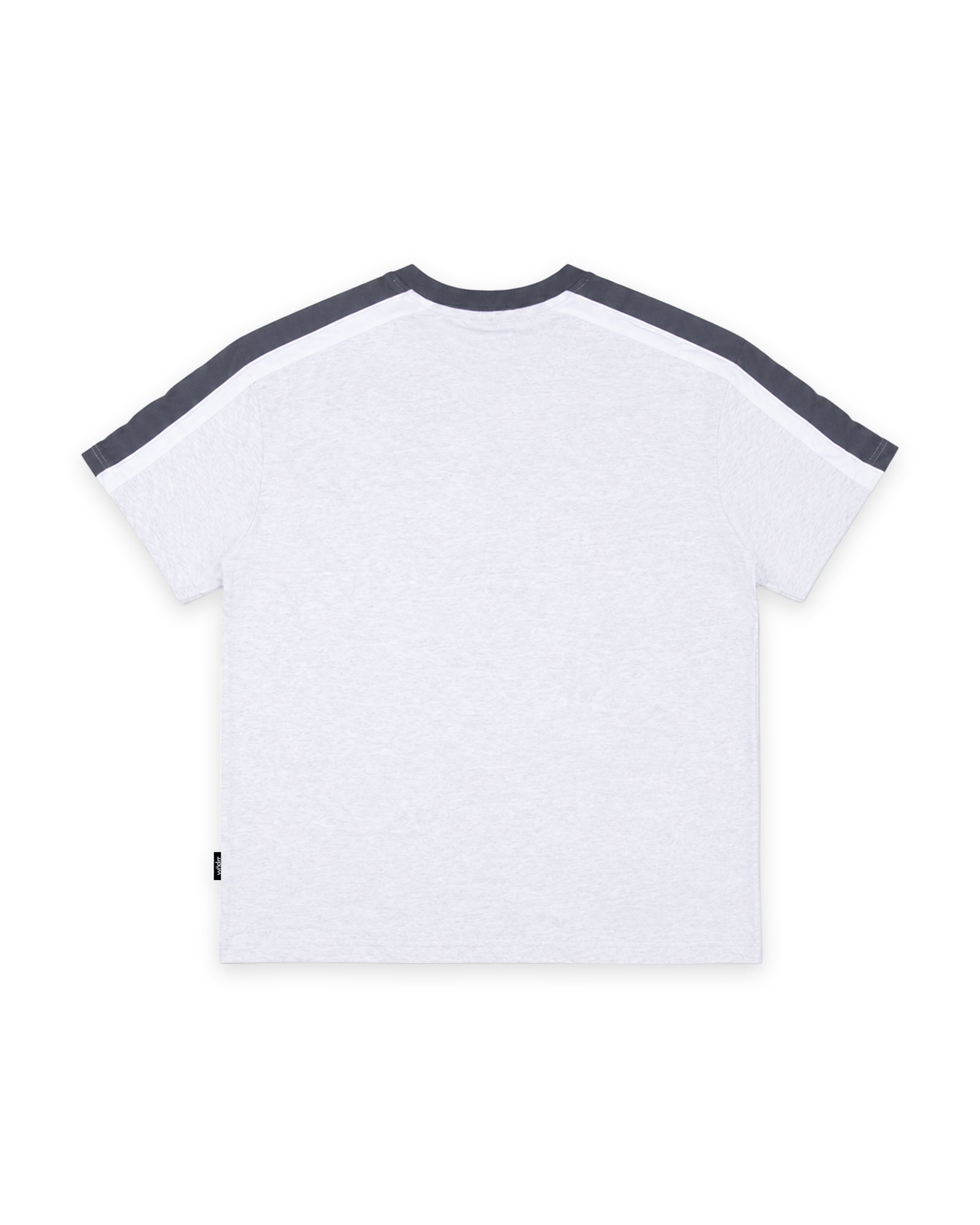 SERVER PANEL BOX FIT TEE - WHITE MARLE/BLUE