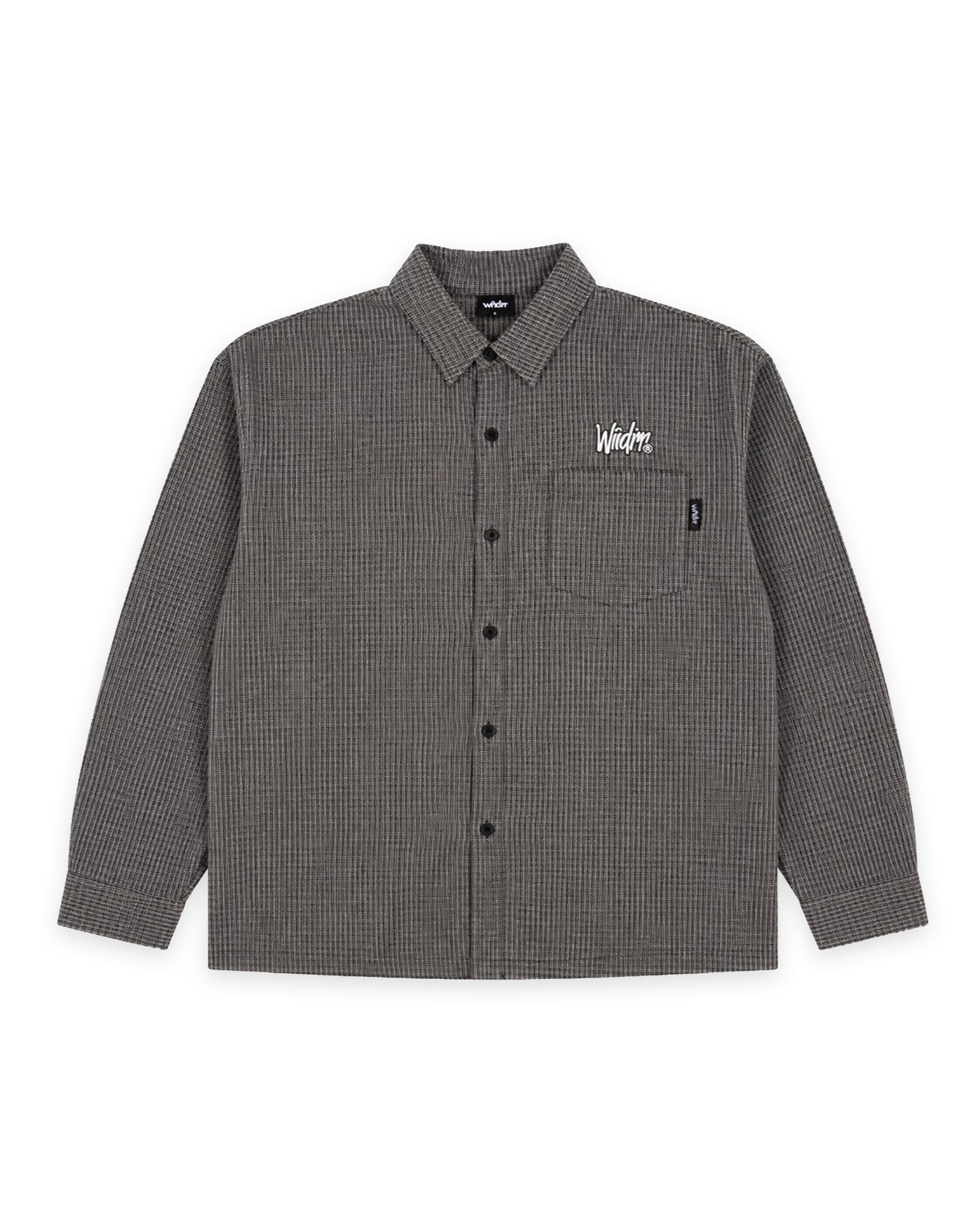STARTER CHECK L/S SHIRT - BLACK/WHITE