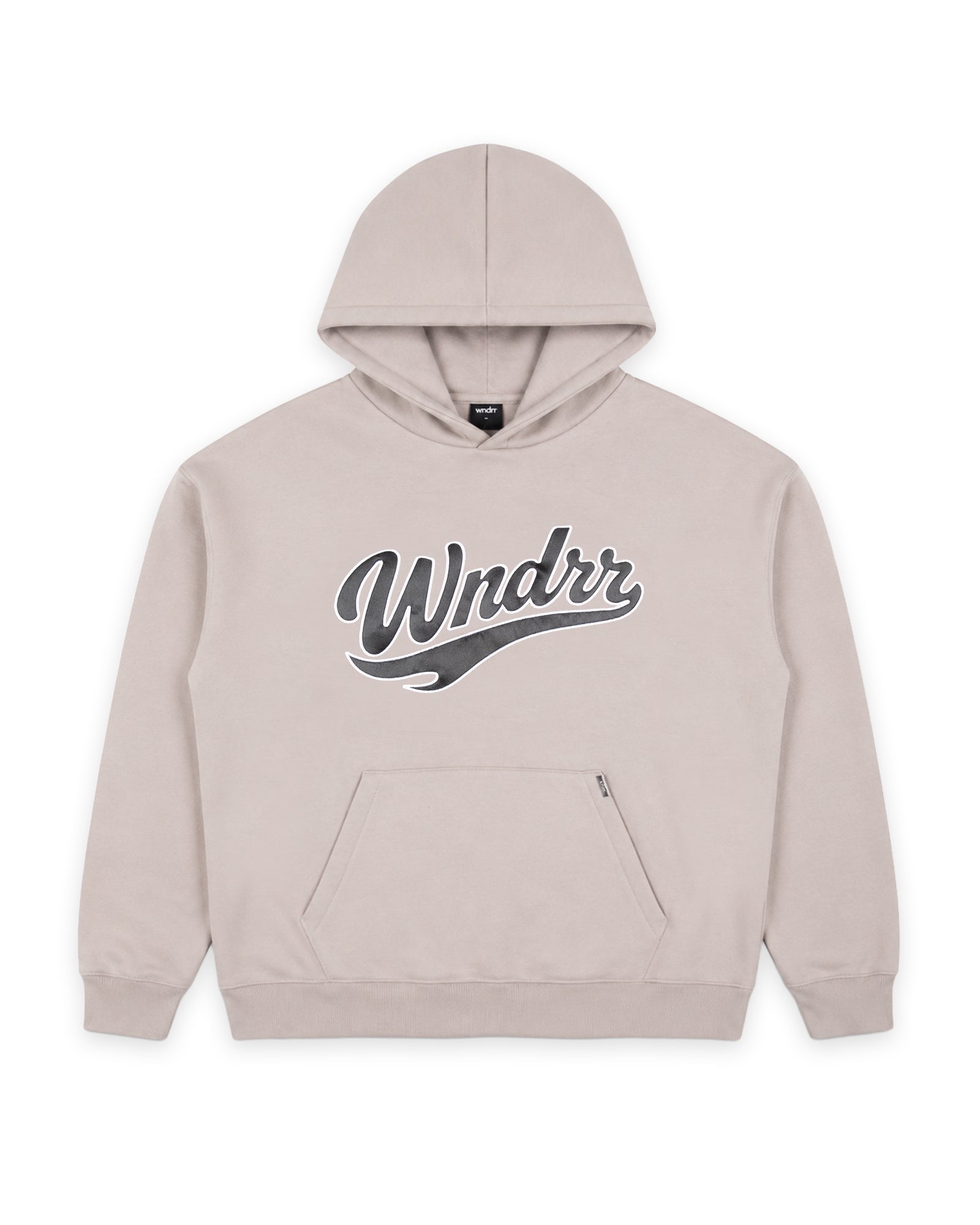 BRUSHBACK HOOD SWEAT - MOON GREY