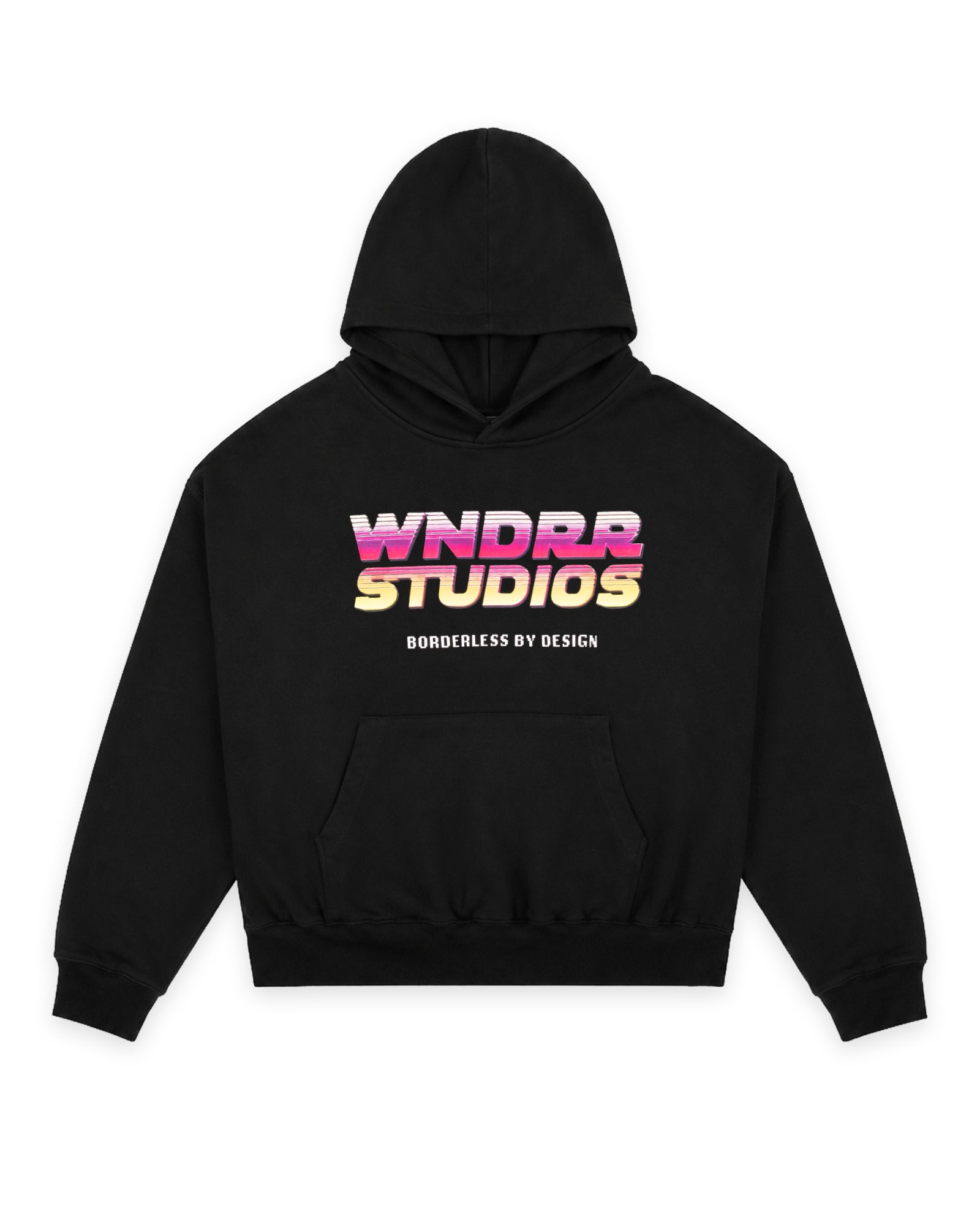 ARCADE BOX FIT HOOD SWEAT - WASHED BLACK