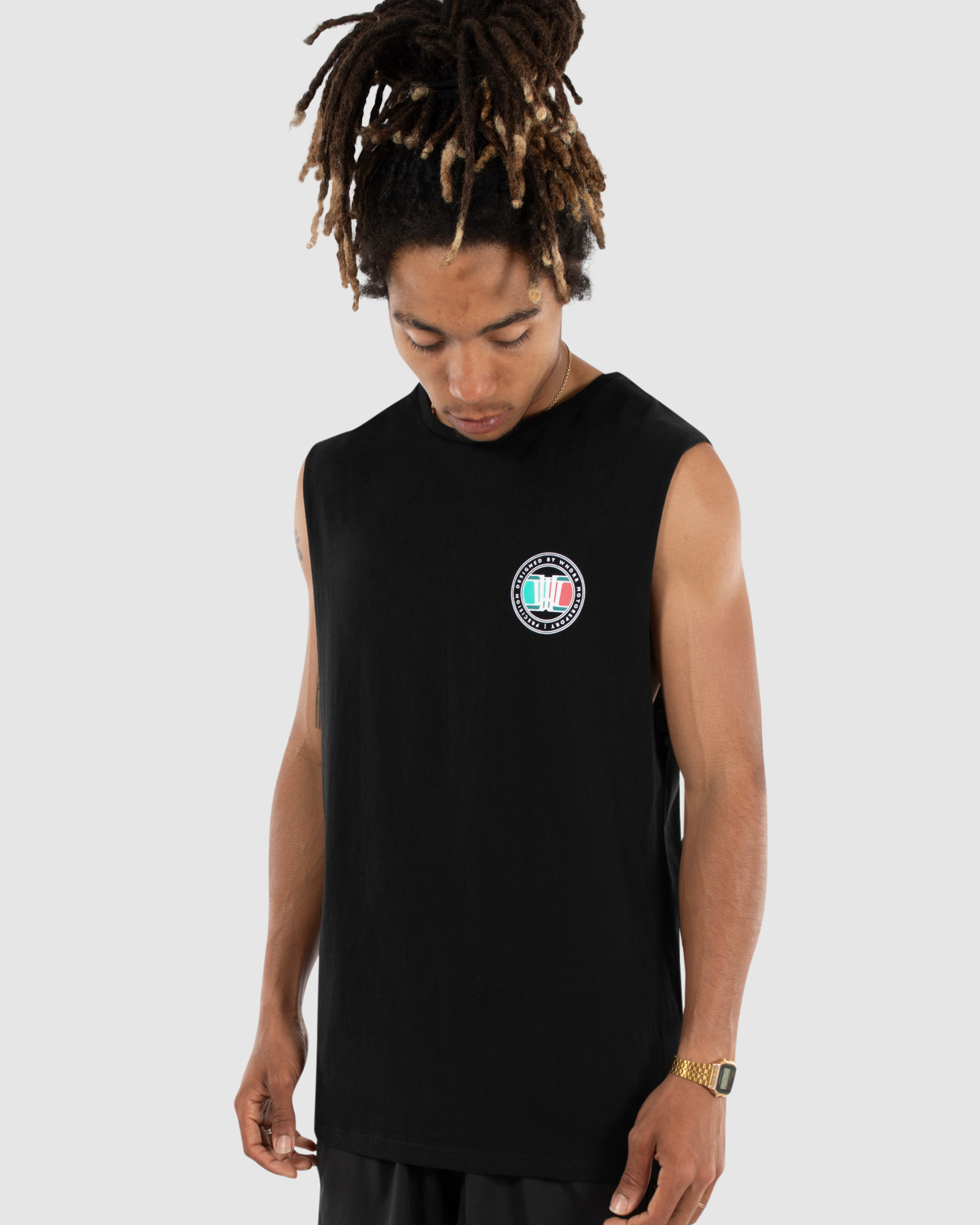 GRAN SPORT MUSCLE TOP - BLACK