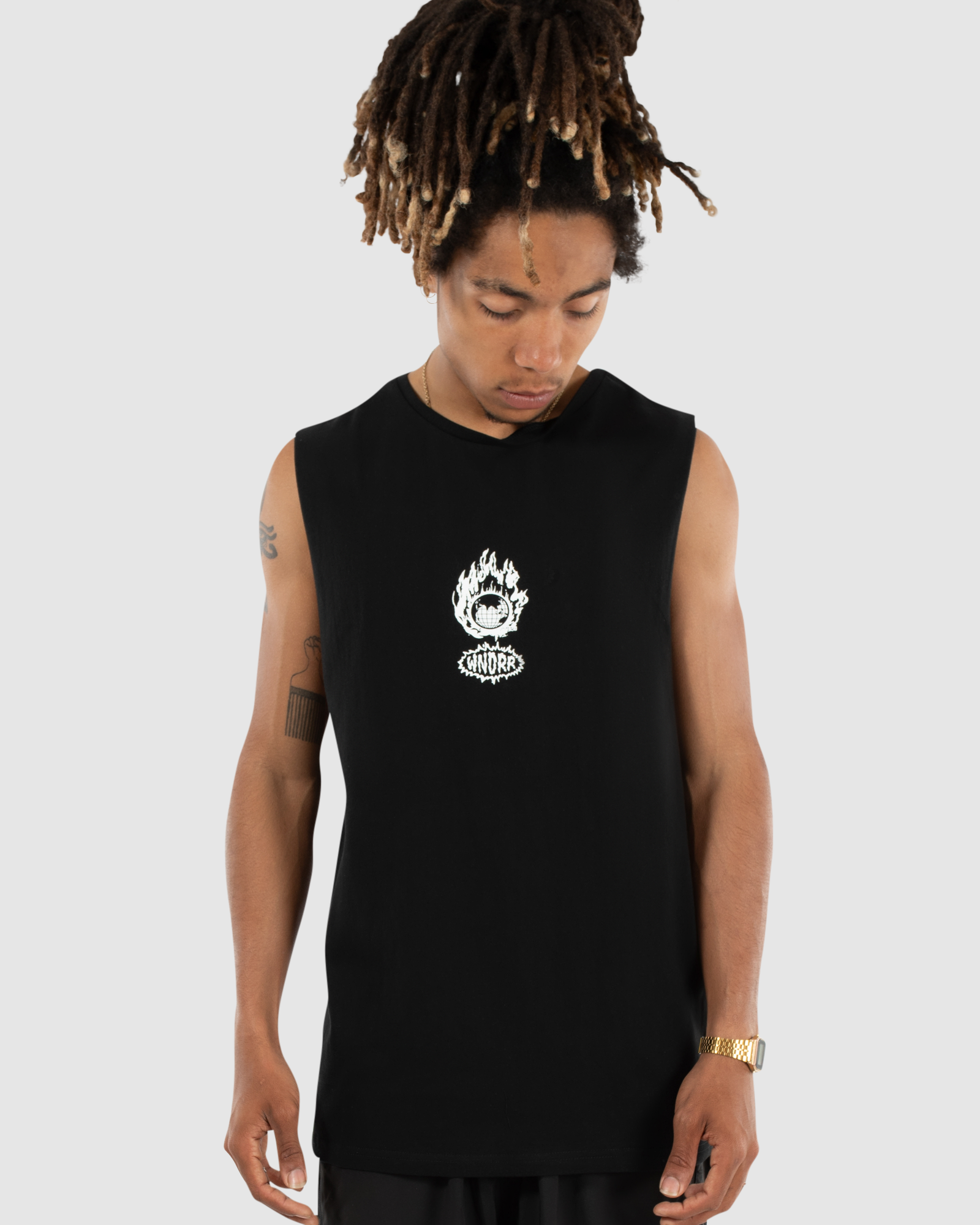 ABLAZE MUSCLE TOP - BLACK