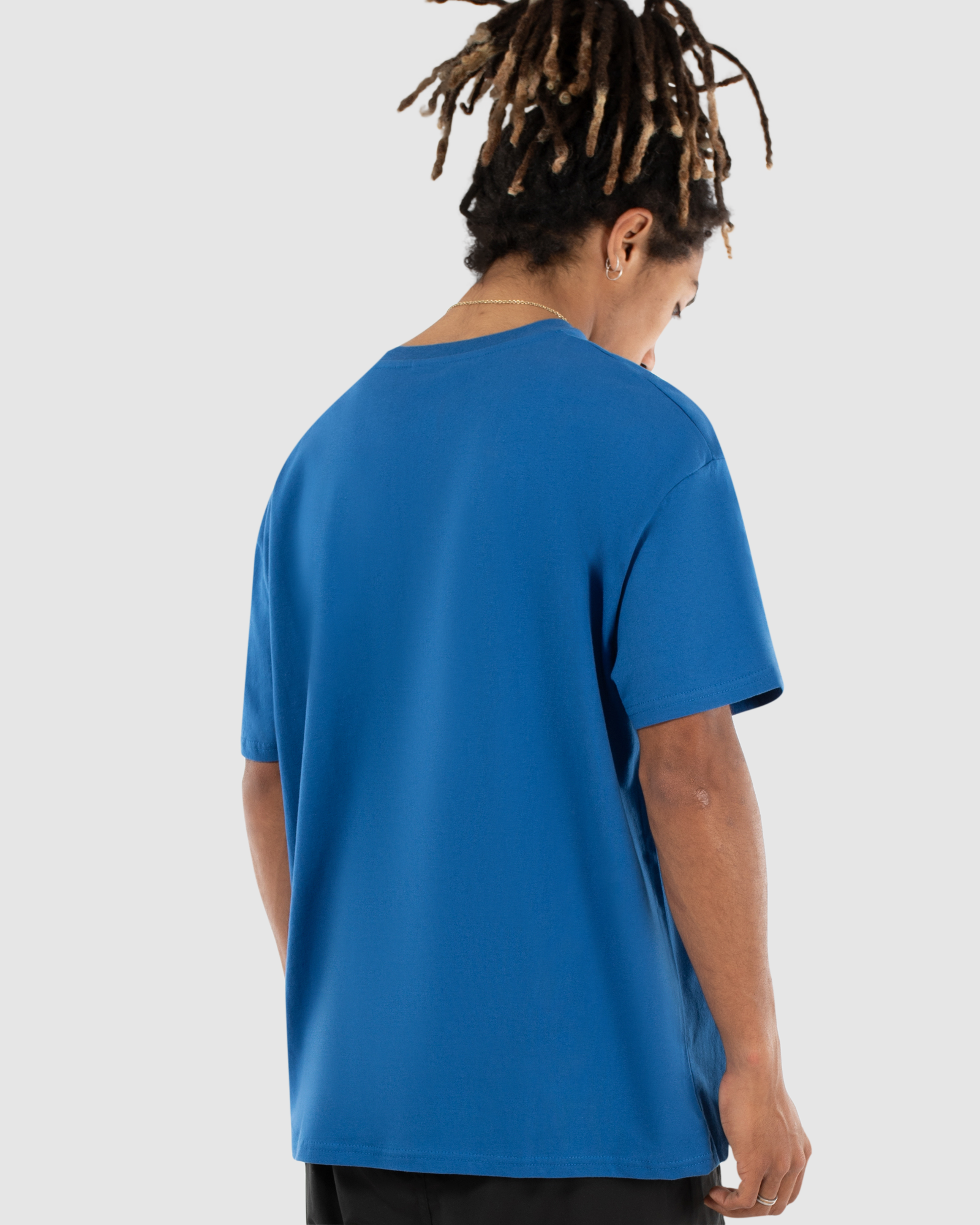 ANARCHY BOX FIT TEE - COBALT BLUE