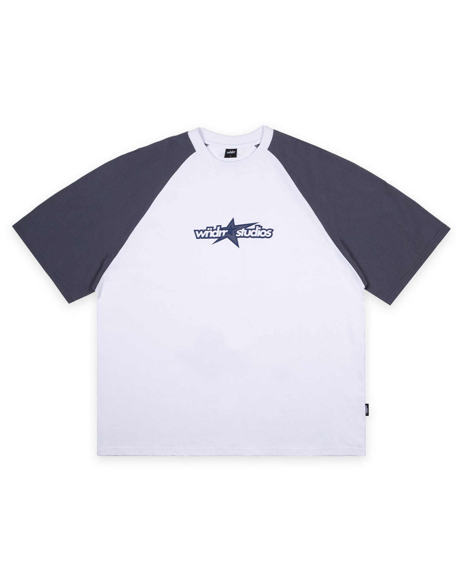 STXR RAGLAN BOX FIT TEE - WHITE/BLUE