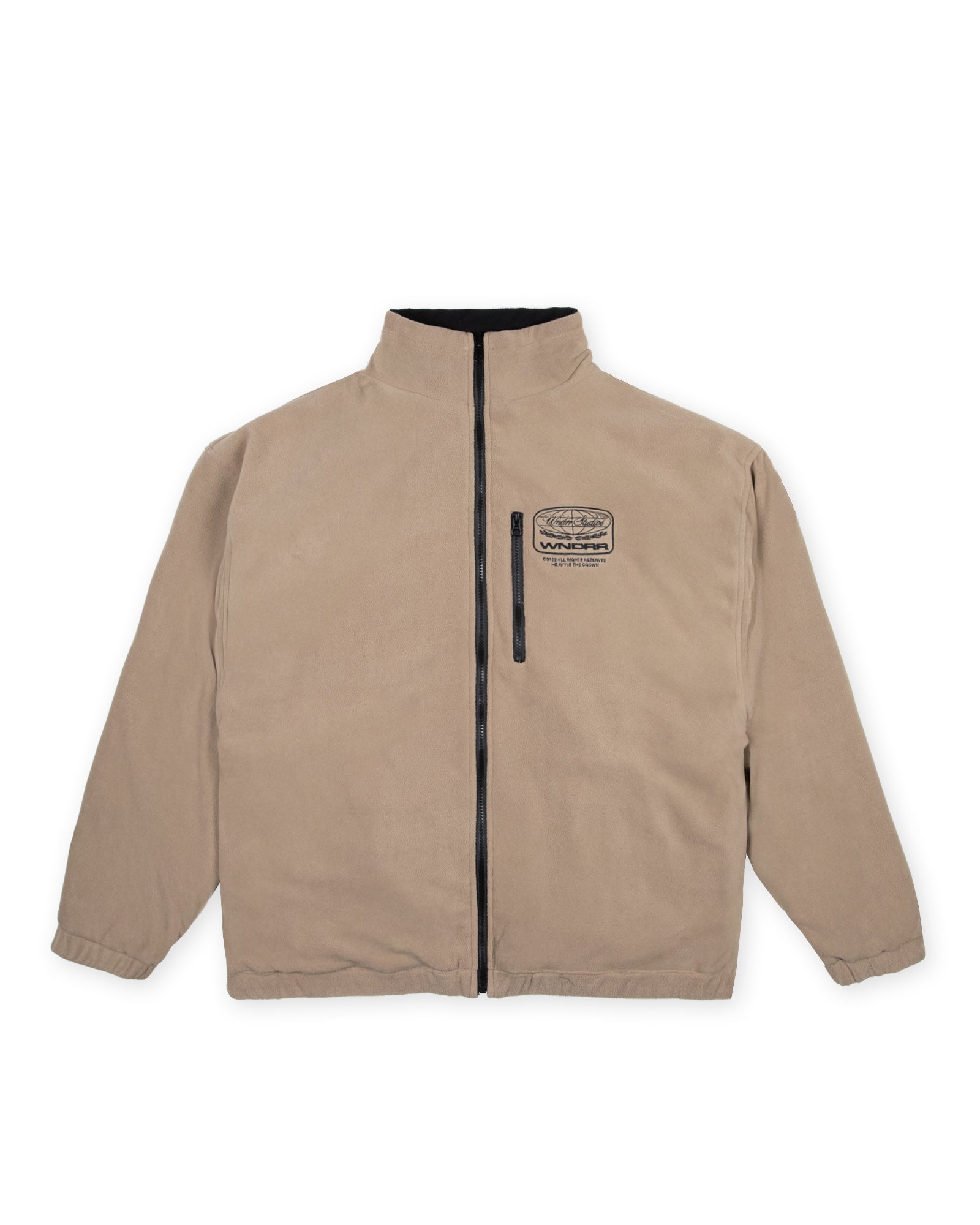 LE MONDE REVERSIBLE FLEECE JACKET - BLACK/MOON GREY