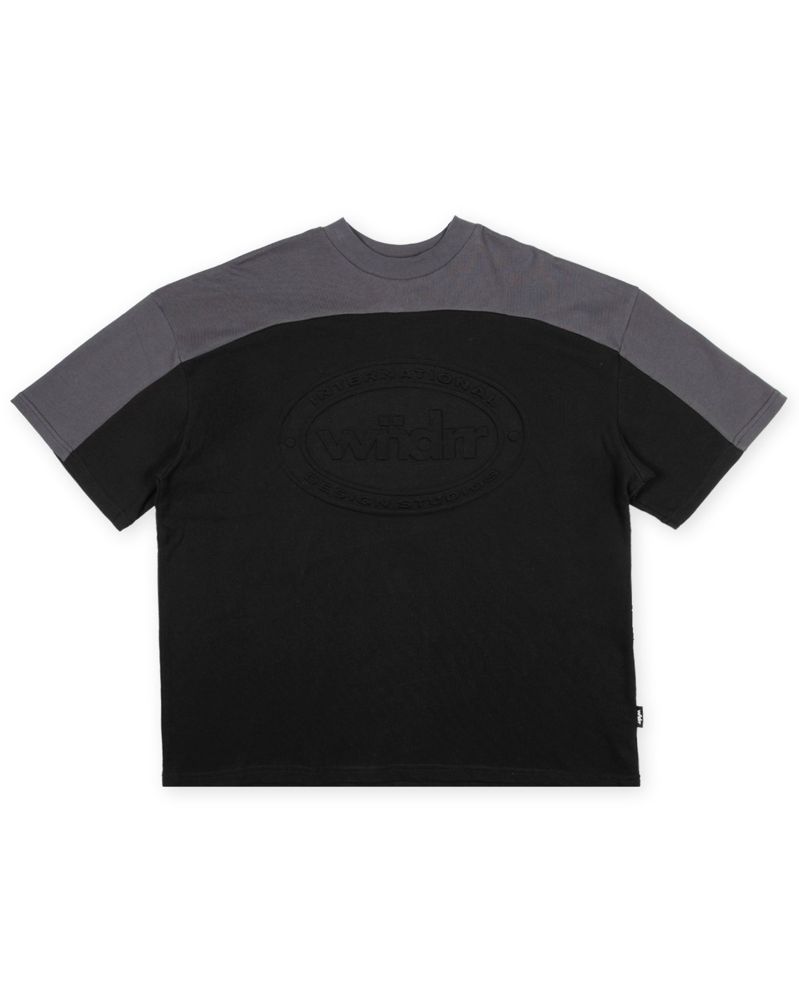 CREDIT PANEL HEAVY WEIGHT TEE - BLACK