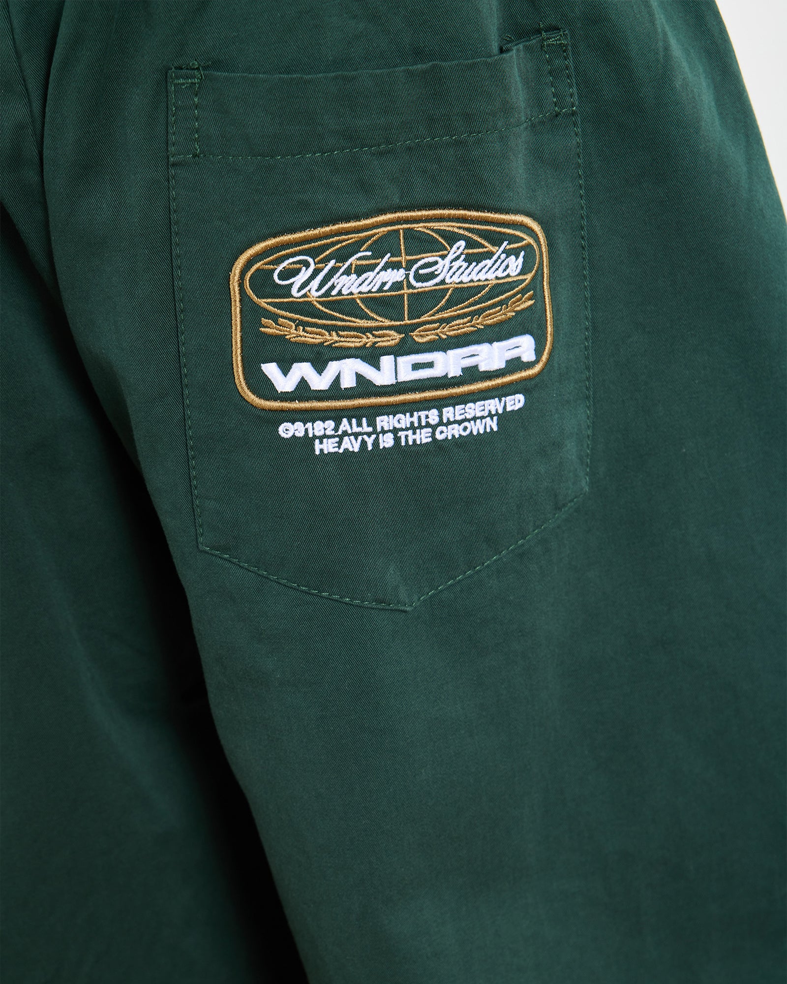 MAISON PLEATED PANT - PINE GREEN