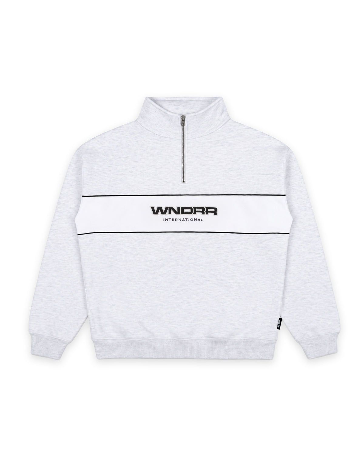 AMBASSADOR 1/4 ZIP SWEAT - WHITE MARLE
