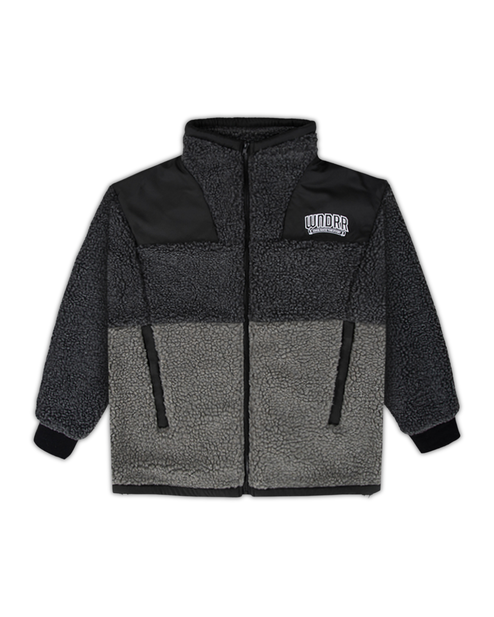 BANNER SHERPA JACKET - BLACK/GREY