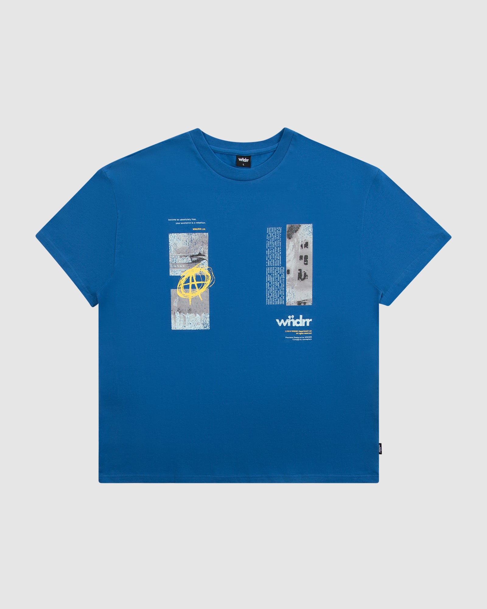 ANARCHY BOX FIT TEE - COBALT BLUE