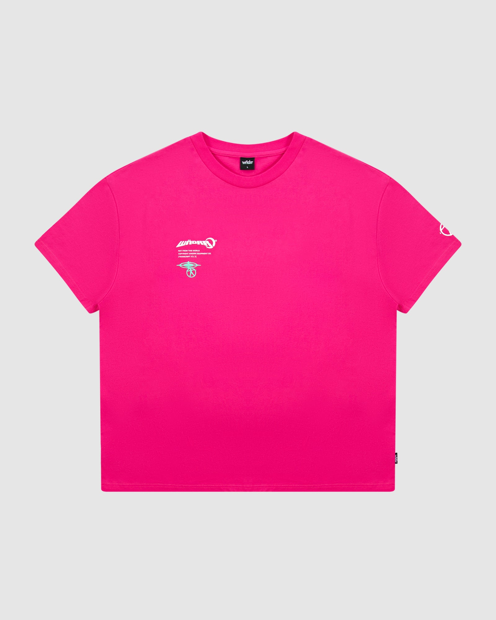 OUTTA WORLD BOX FIT TEE - MAGENTA