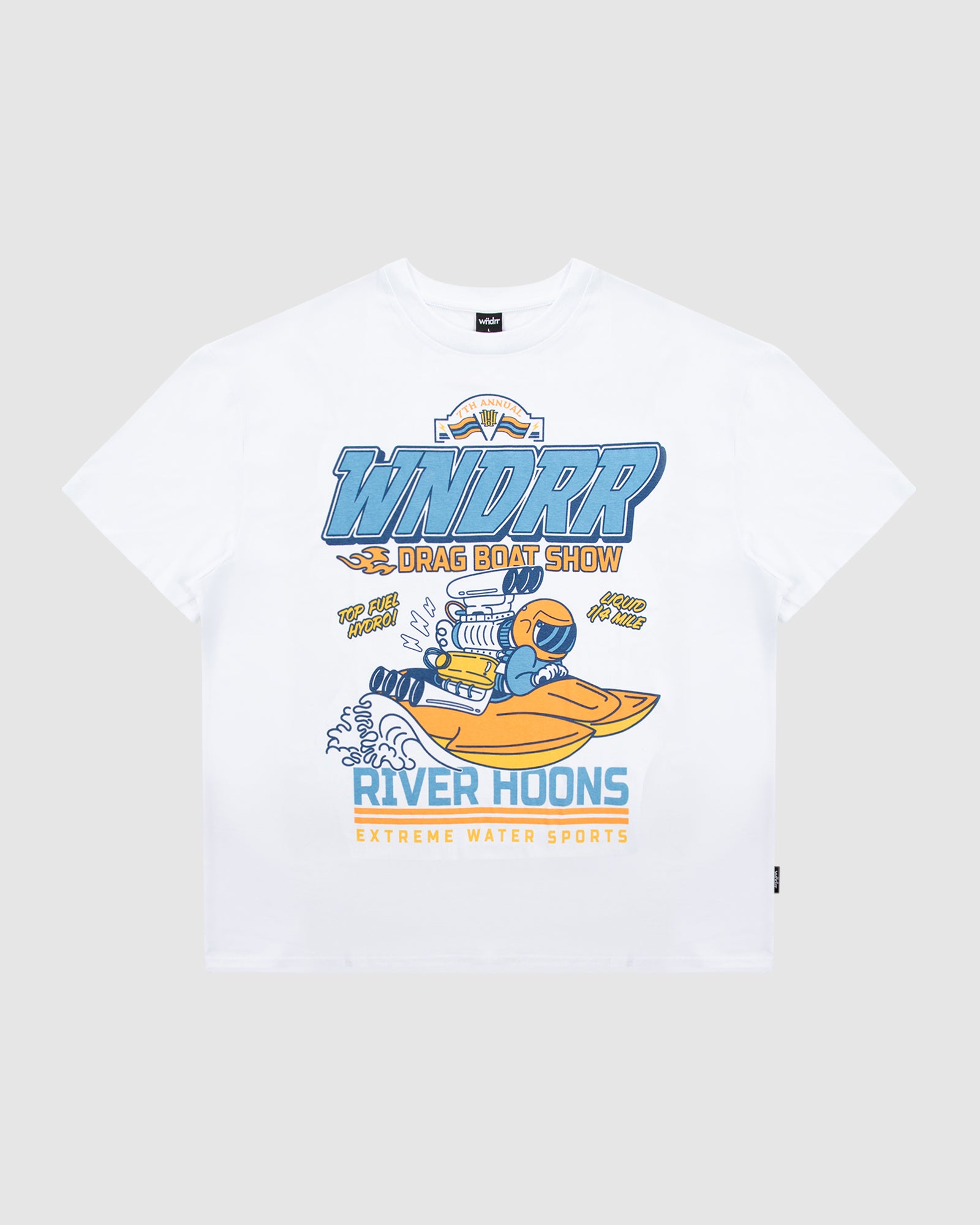 RIVER HOONS BOX FIT TEE - WHITE
