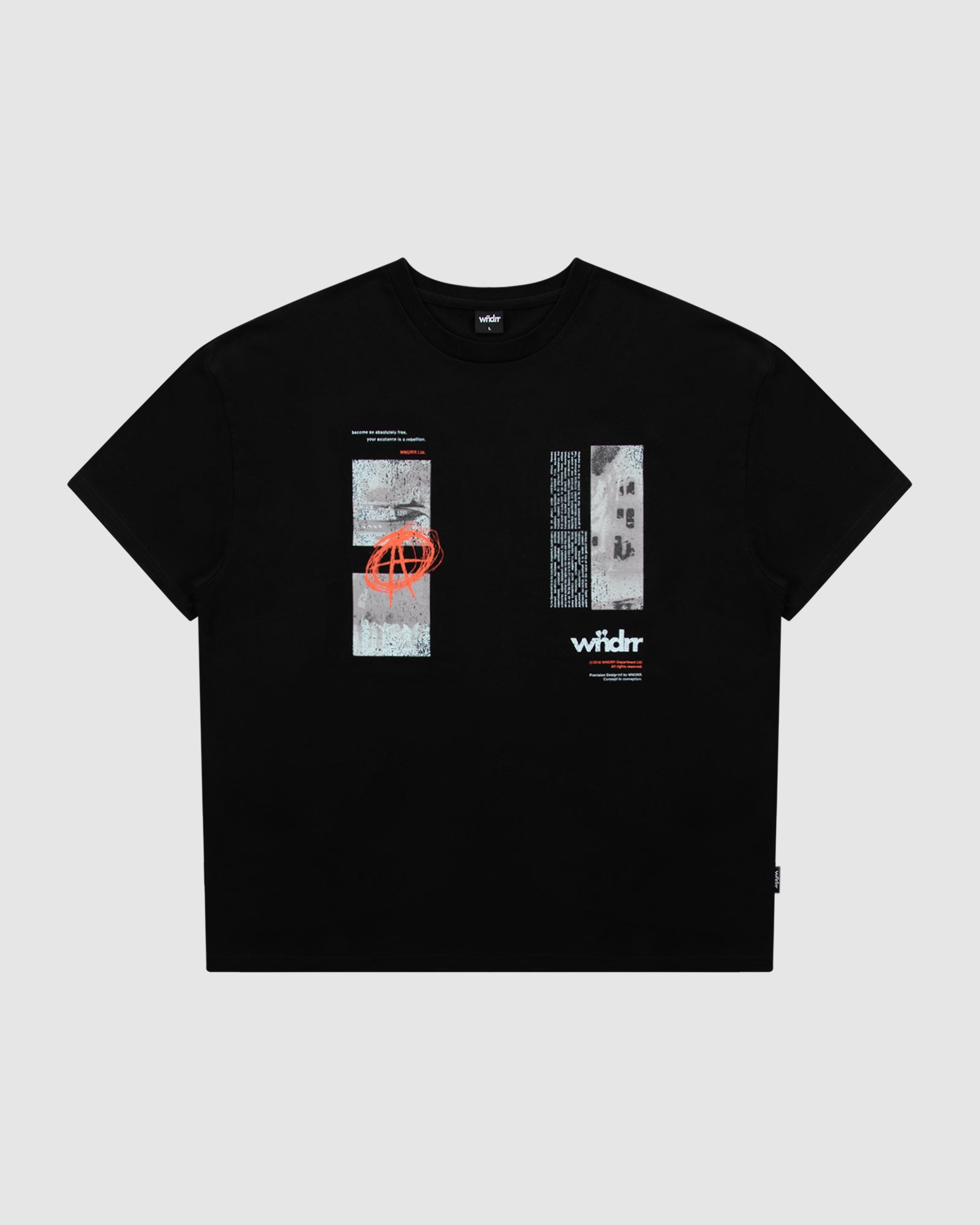 ANARCHY BOX FIT TEE - BLACK