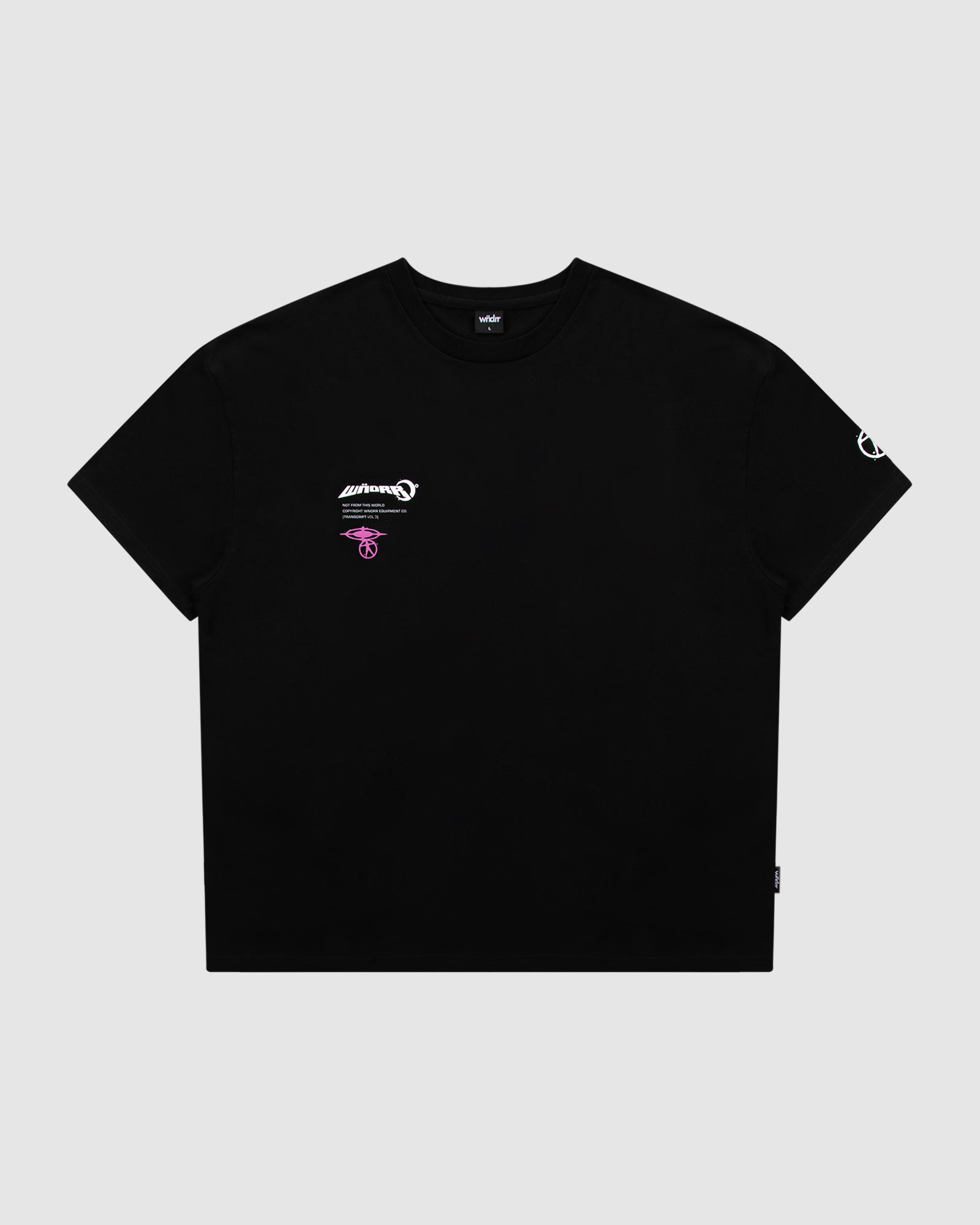 OUTTA WORLD BOX FIT TEE - BLACK