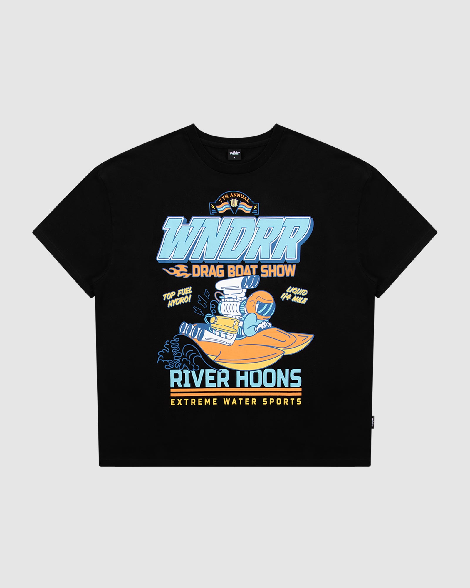 RIVER HOONS BOX FIT TEE - BLACK