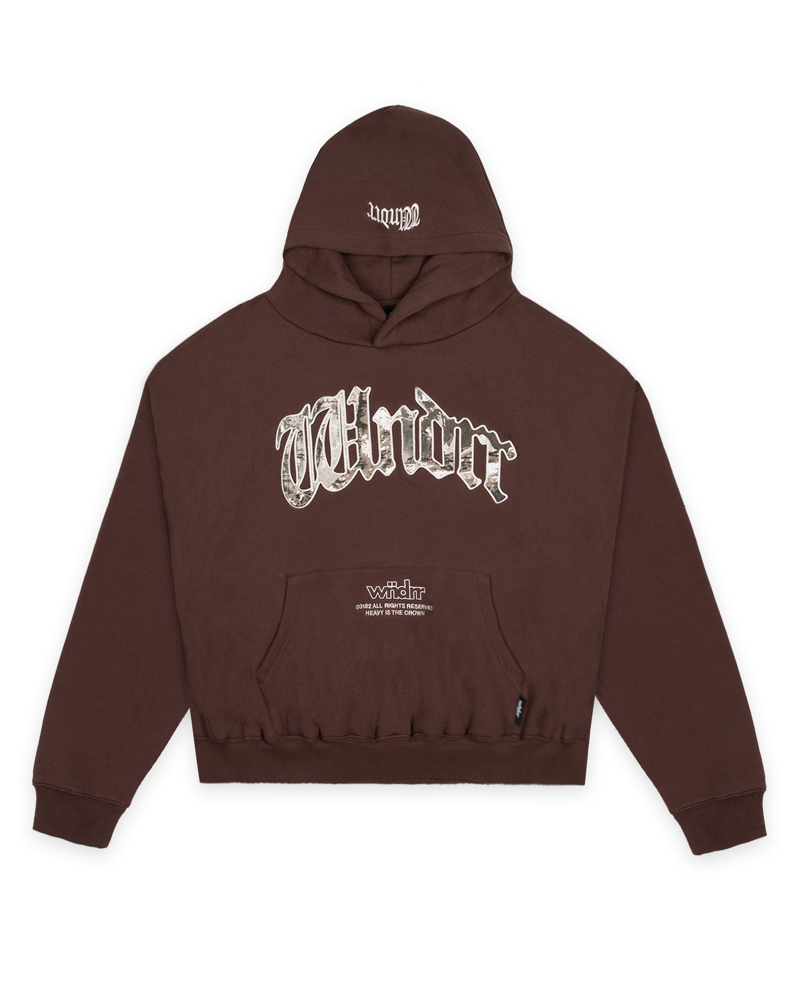 ROGUE BOX FIT HOOD SWEAT - BROWN