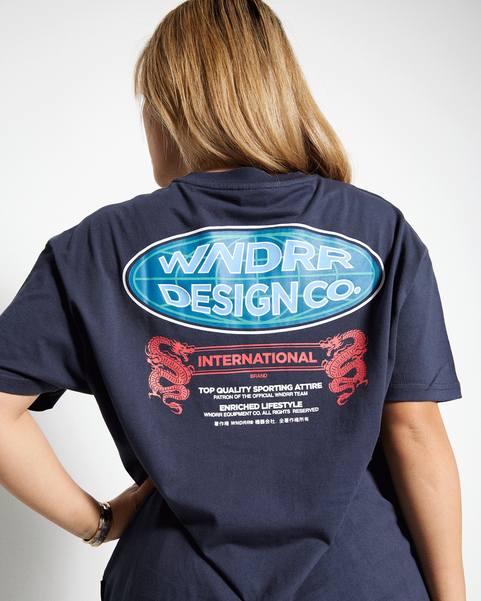 INTERNATIONAL BOX FIT TEE - DEEP NAVY