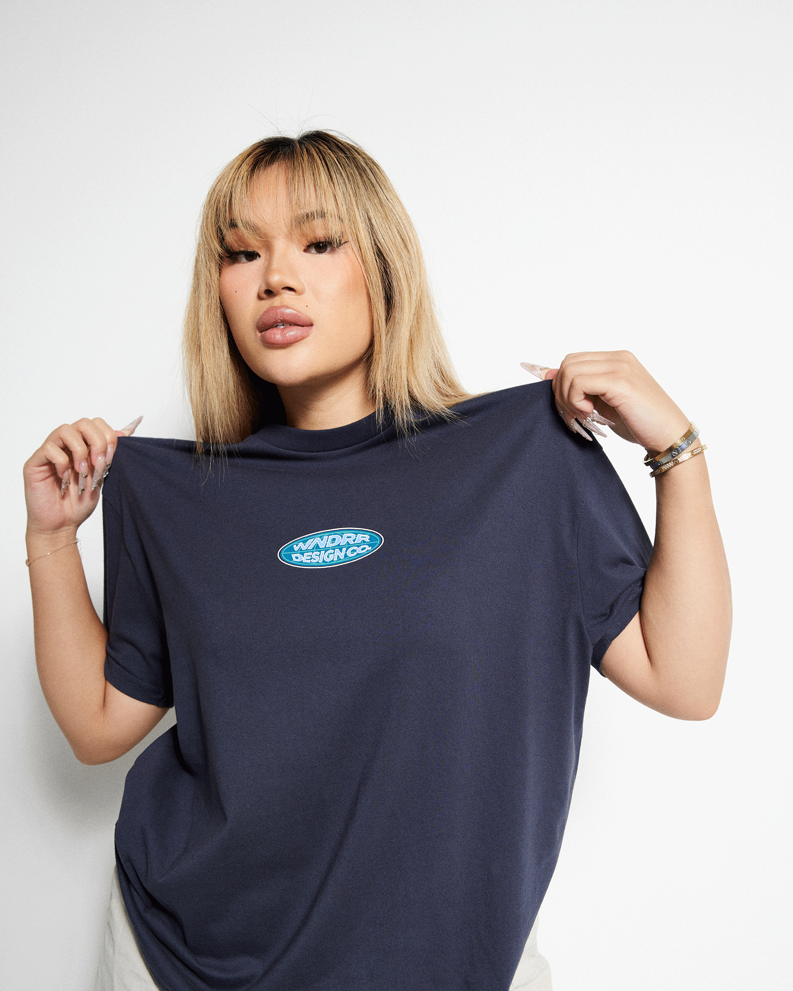 INTERNATIONAL BOX FIT TEE - DEEP NAVY