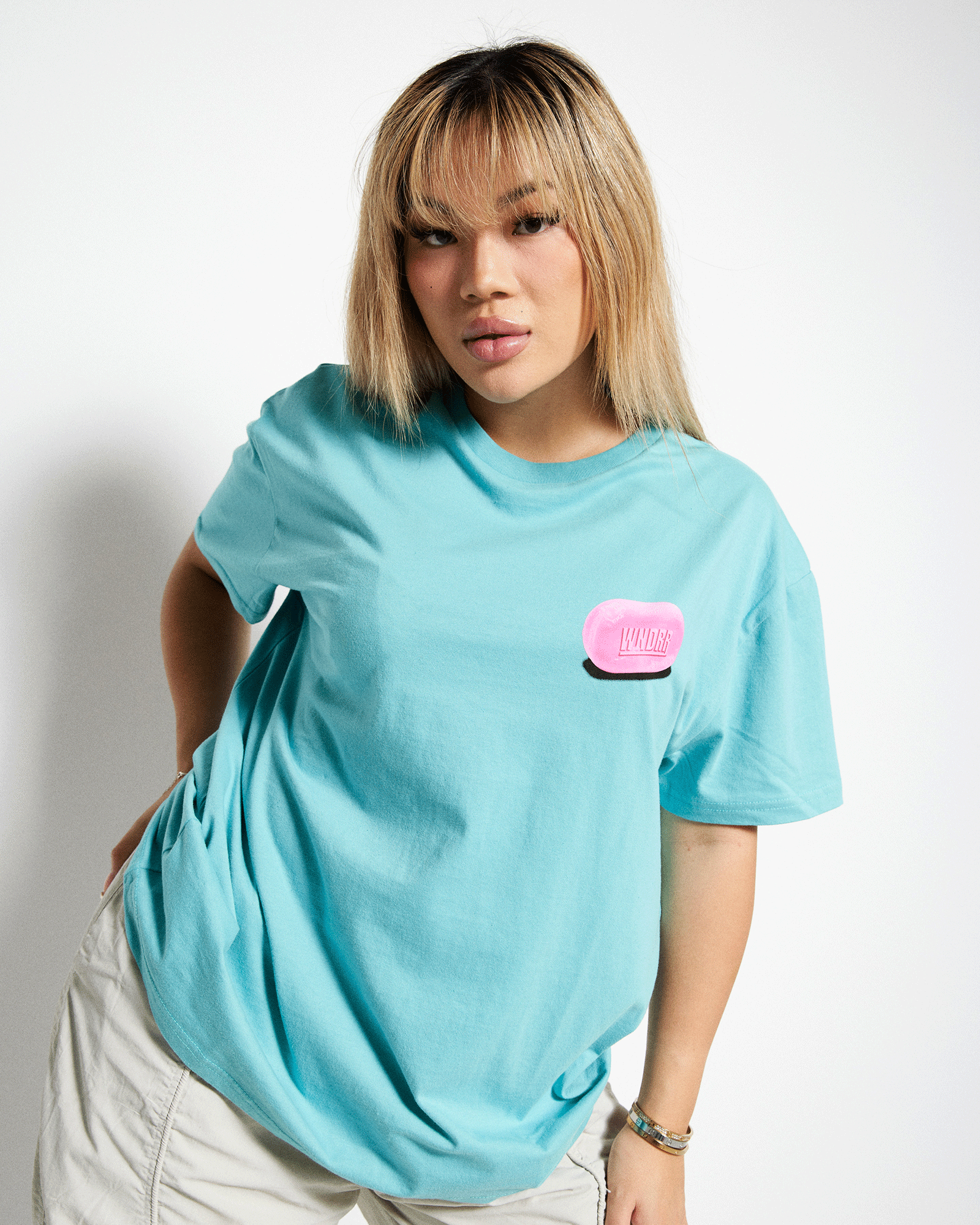 CLEANSE BOX FIT TEE - TEAL