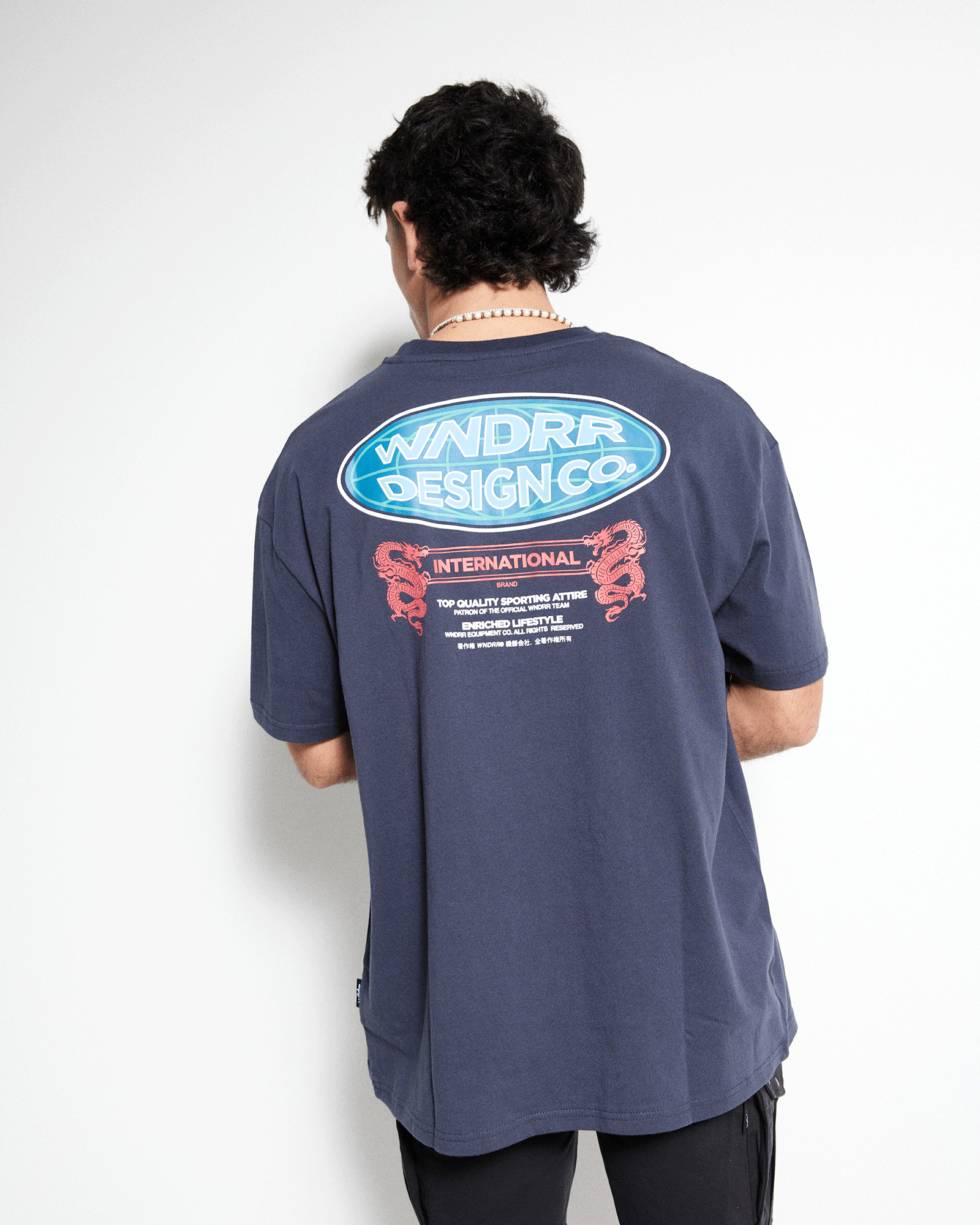 INTERNATIONAL BOX FIT TEE - DEEP NAVY
