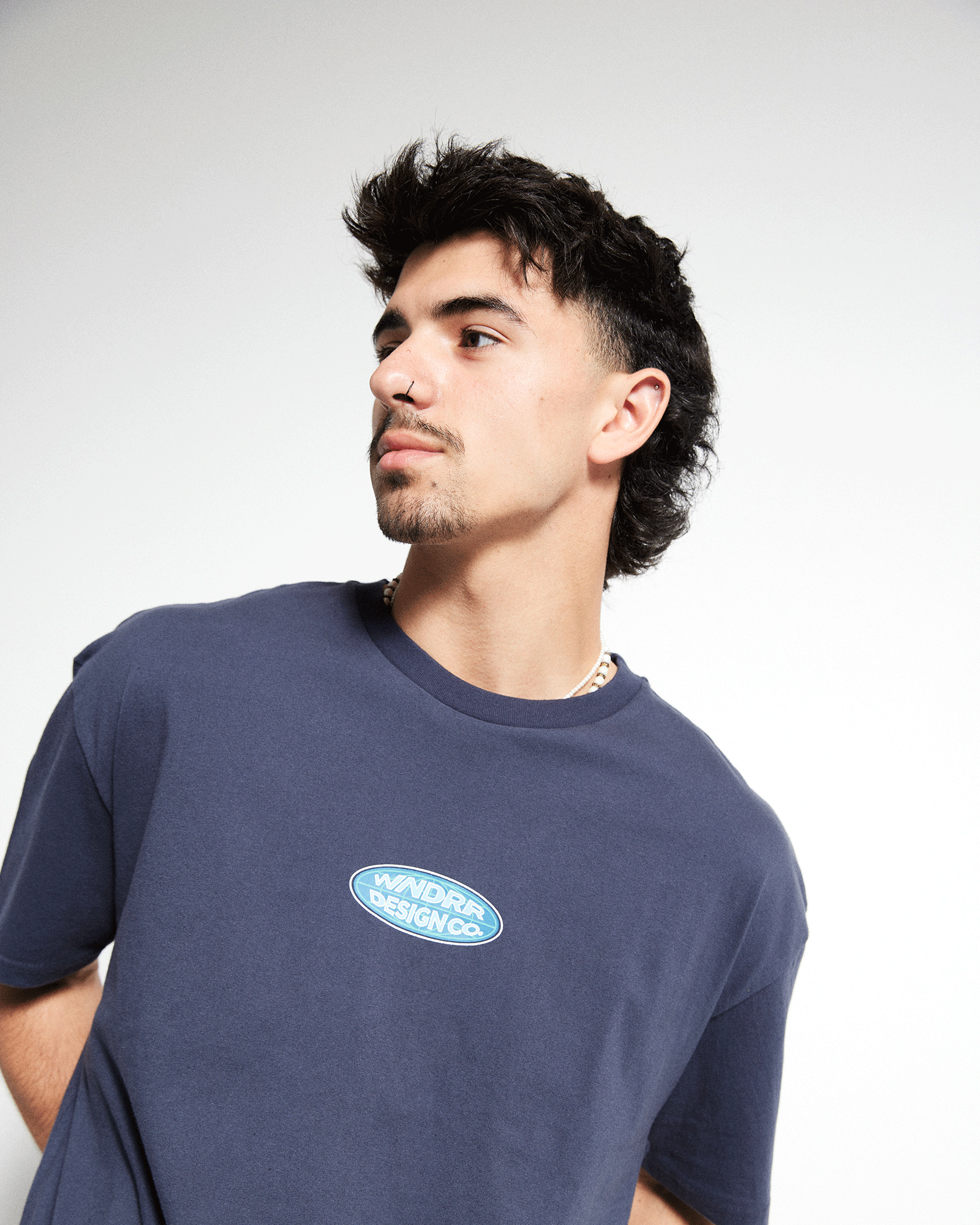 INTERNATIONAL BOX FIT TEE - DEEP NAVY