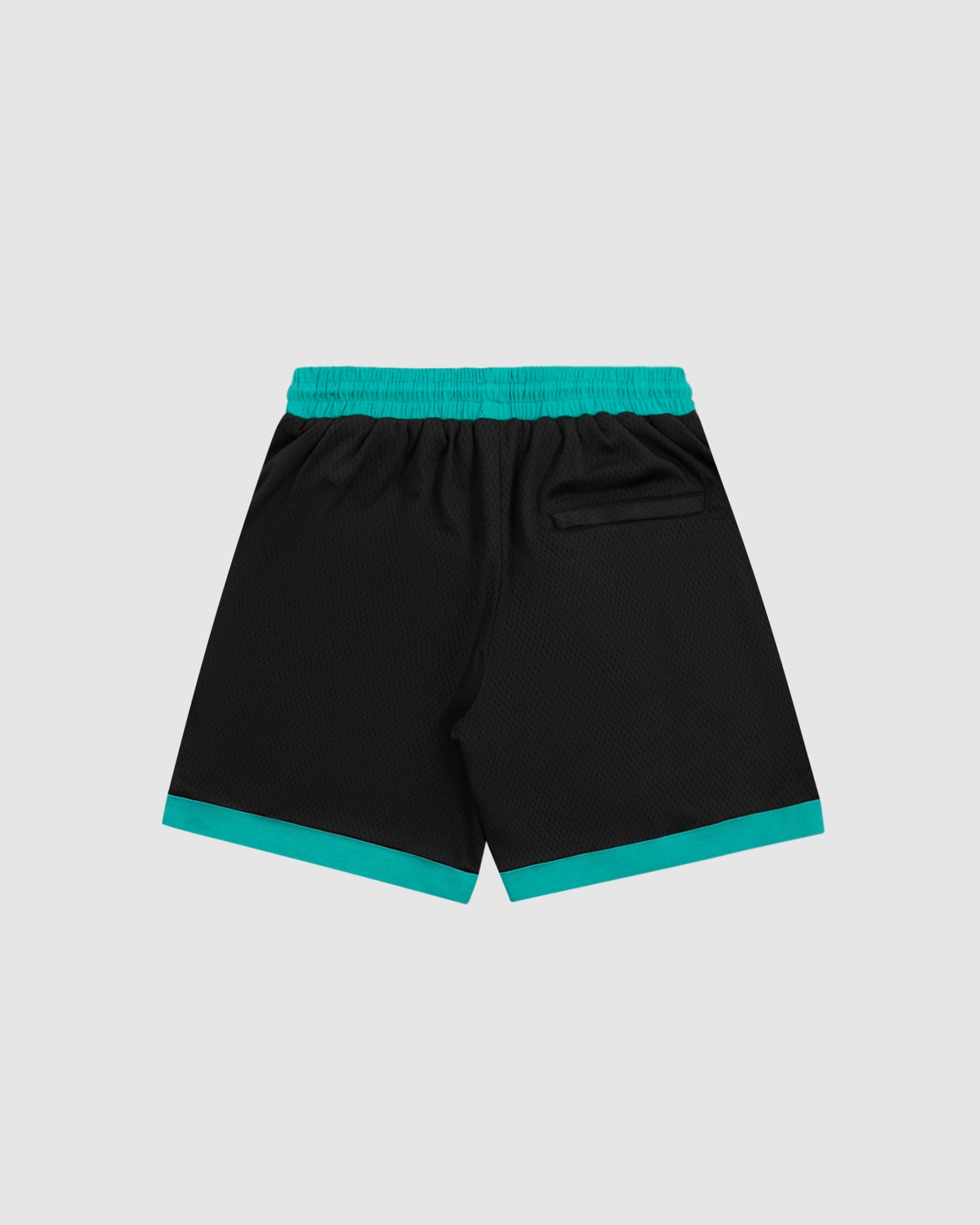 OFFCUT COURT SHORT - BLACK/TEAL