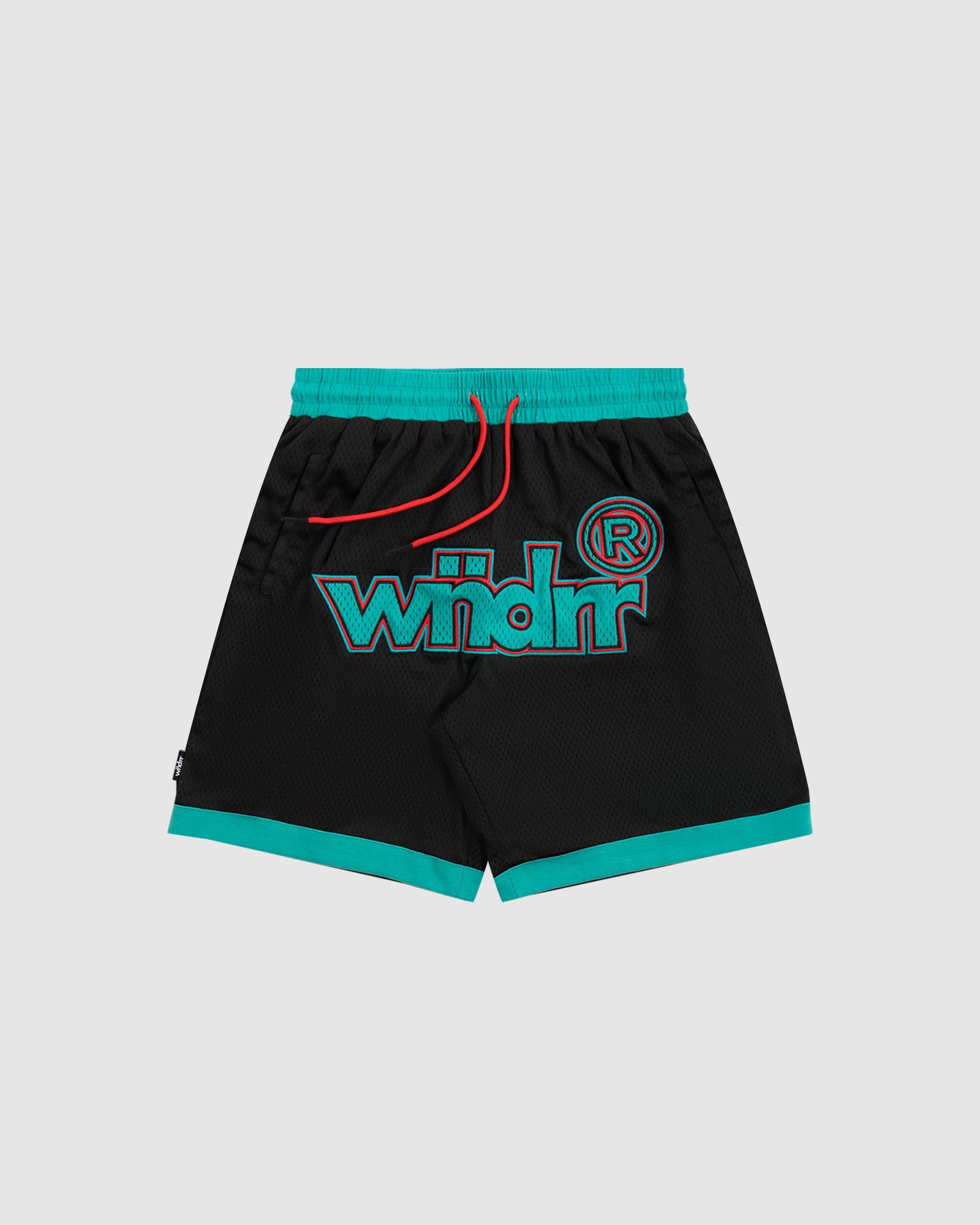 OFFCUT COURT SHORT - BLACK/TEAL