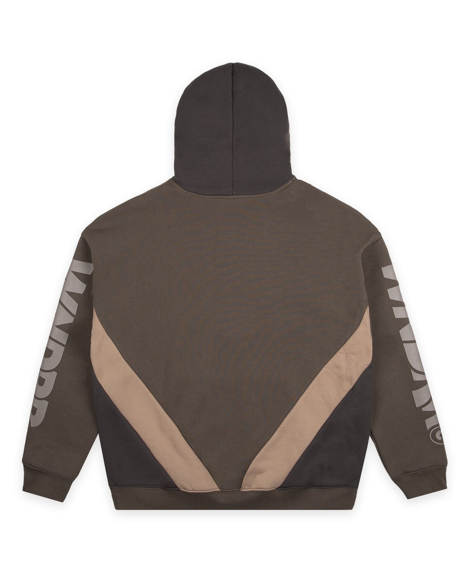 PRIVACY PANEL HOOD SWEAT - WALNUT/TAUPE