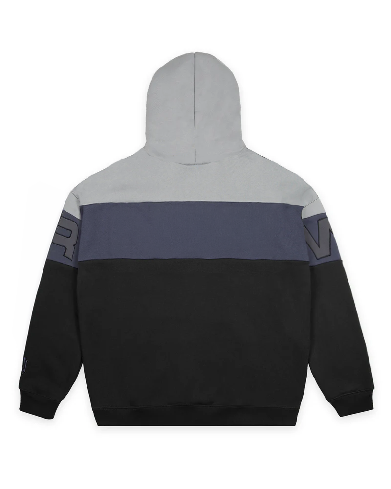 PRIMER PANEL HOOD SWEAT - GREY/FADED BLACK
