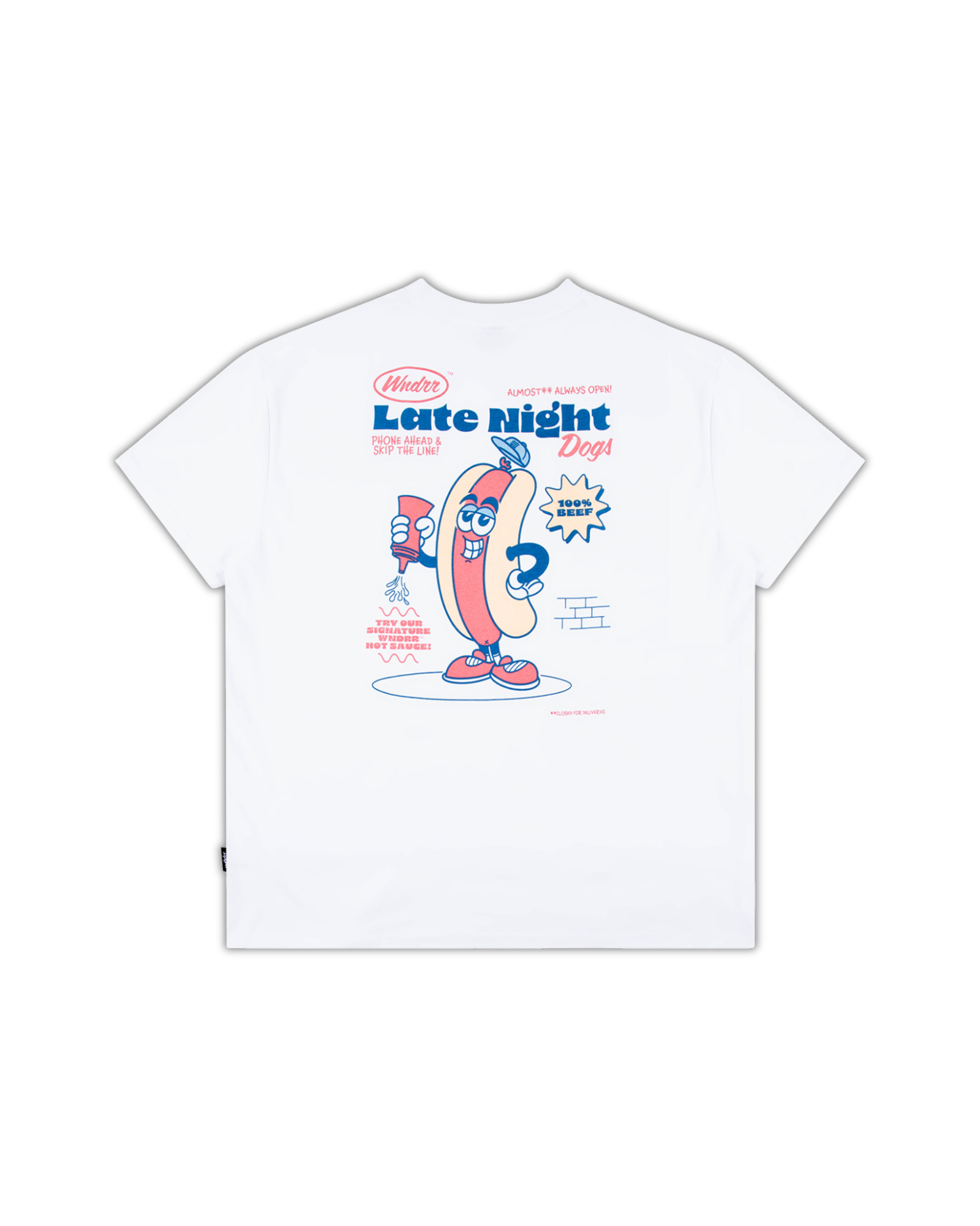 HOT DOG BOX FIT TEE - WHITE
