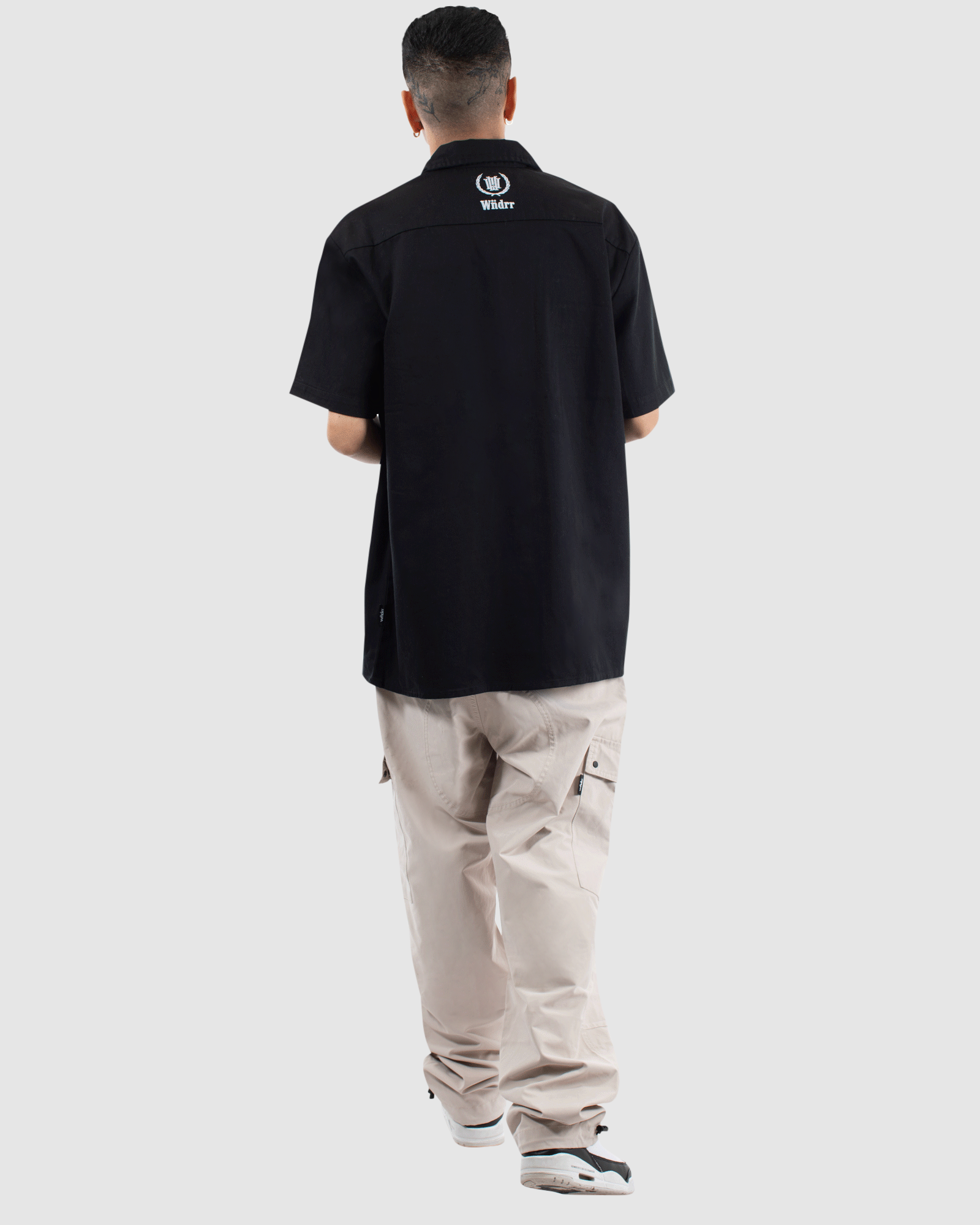 THREE EIGHT S/S WORK SHIRT - BLACK