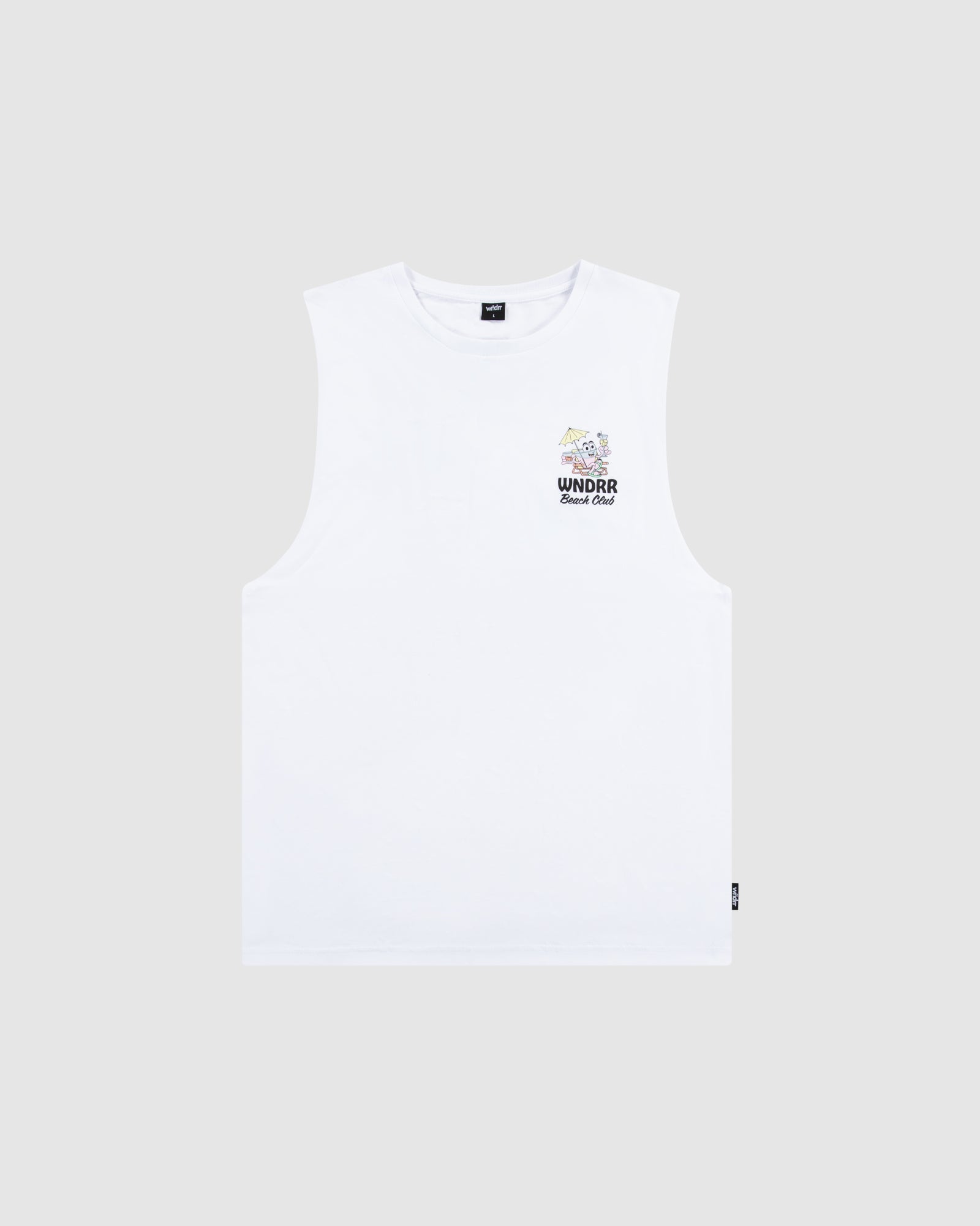 BEACH CLUB MUSCLE TOP - WHITE