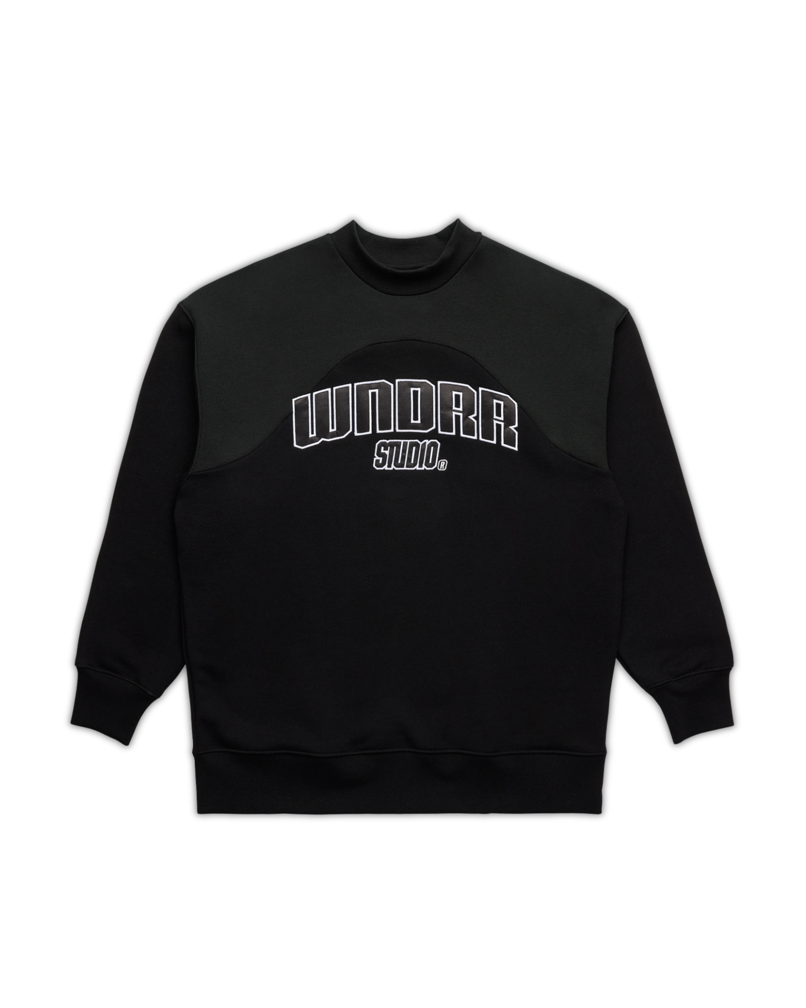 LIMITZ PANEL CREW SWEAT - BLACK