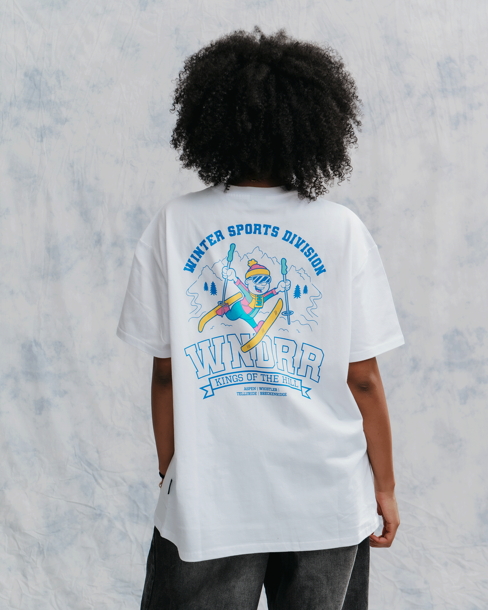 WINTER SPORTS BOX FIT TEE - WHITE