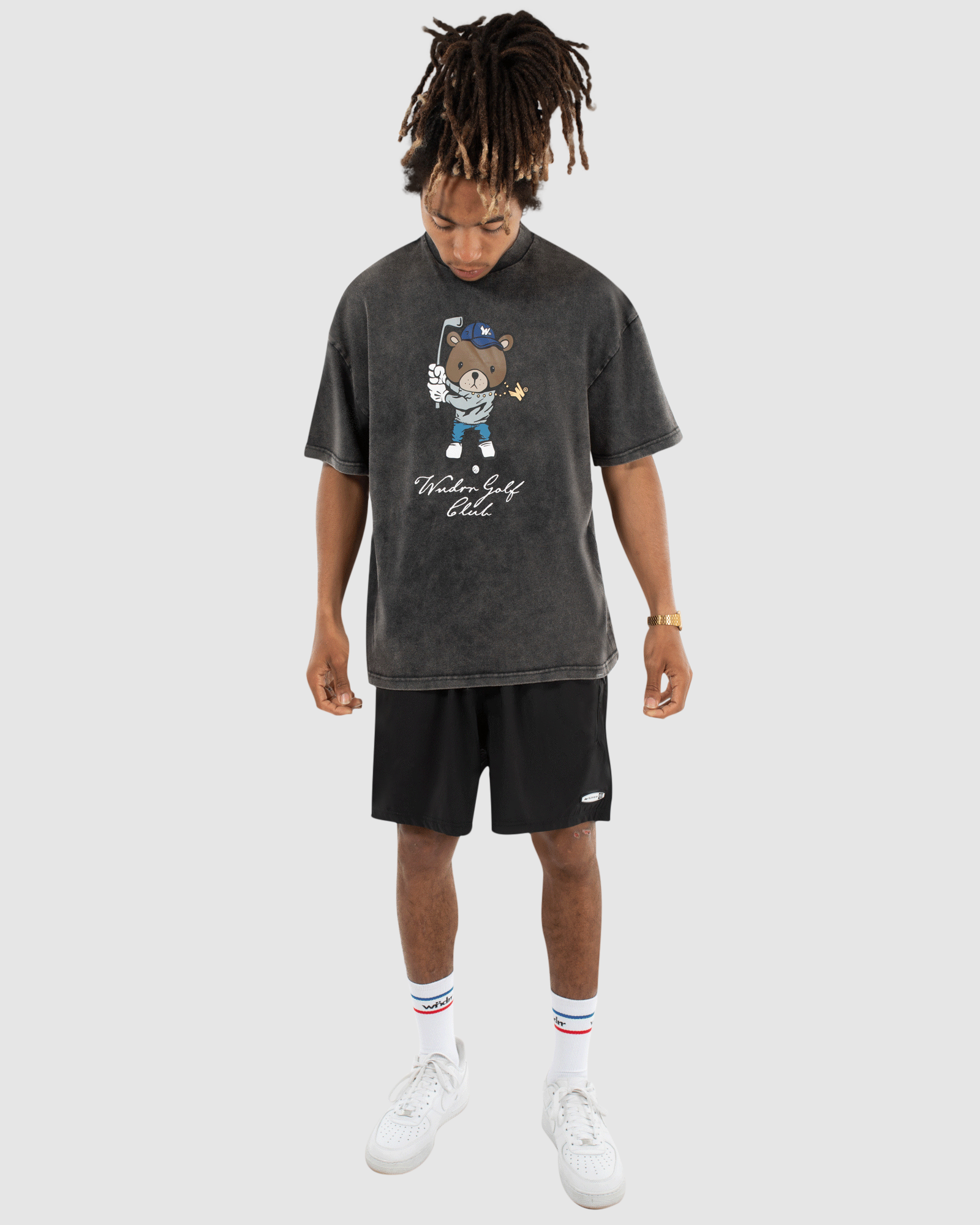 GOLF CLUB HEAVY WEIGHT TEE - WASHED BLACK