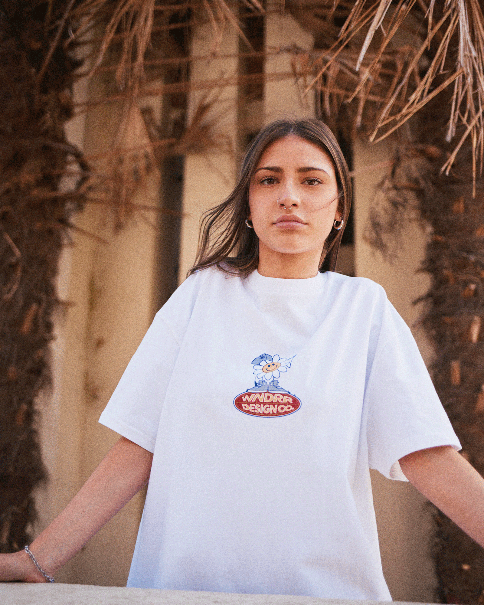 FLOWER BOY BOX FIT TEE - WHITE