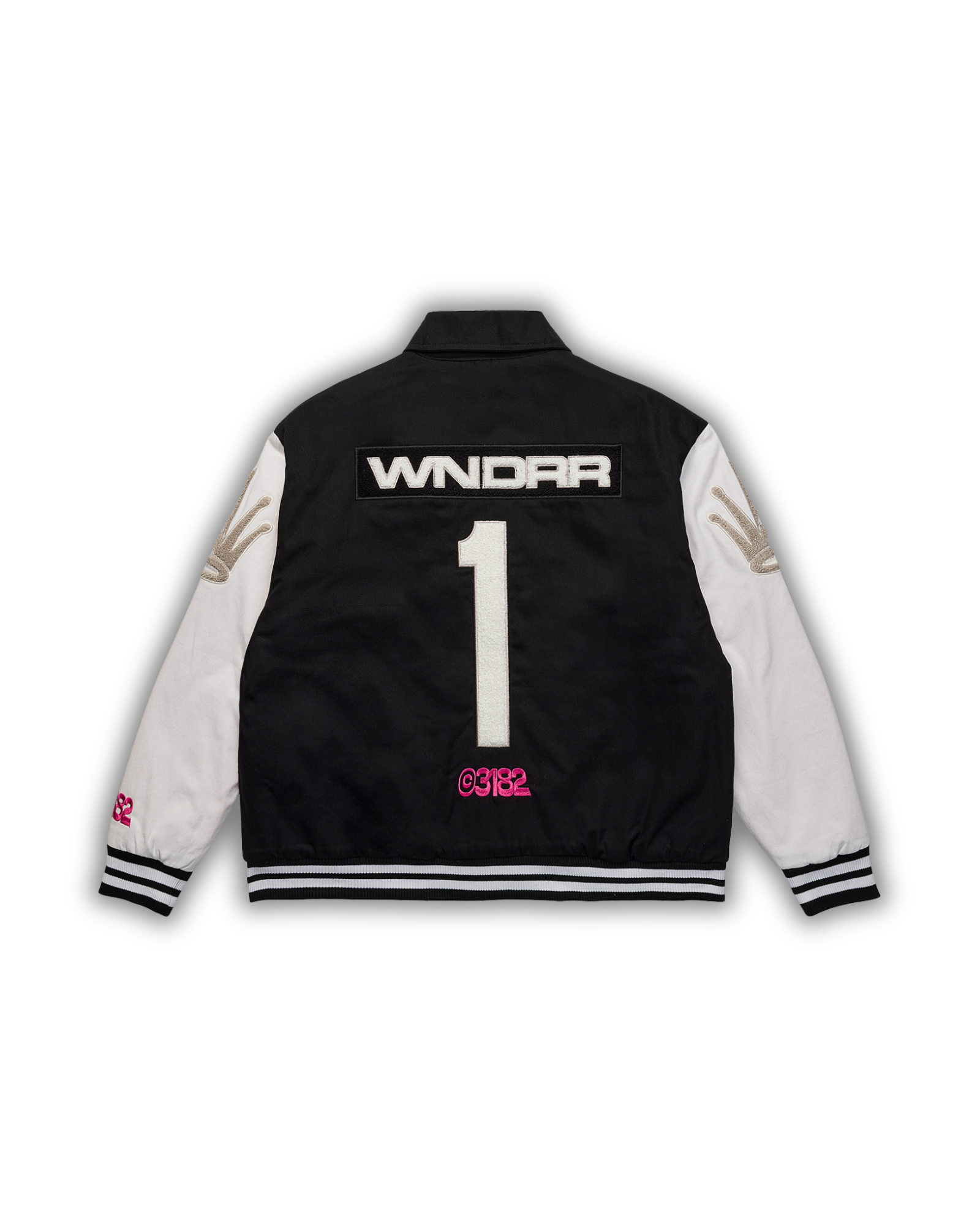 PROLOGUE VARSITY JACKET - BLACK/OFF WHITE