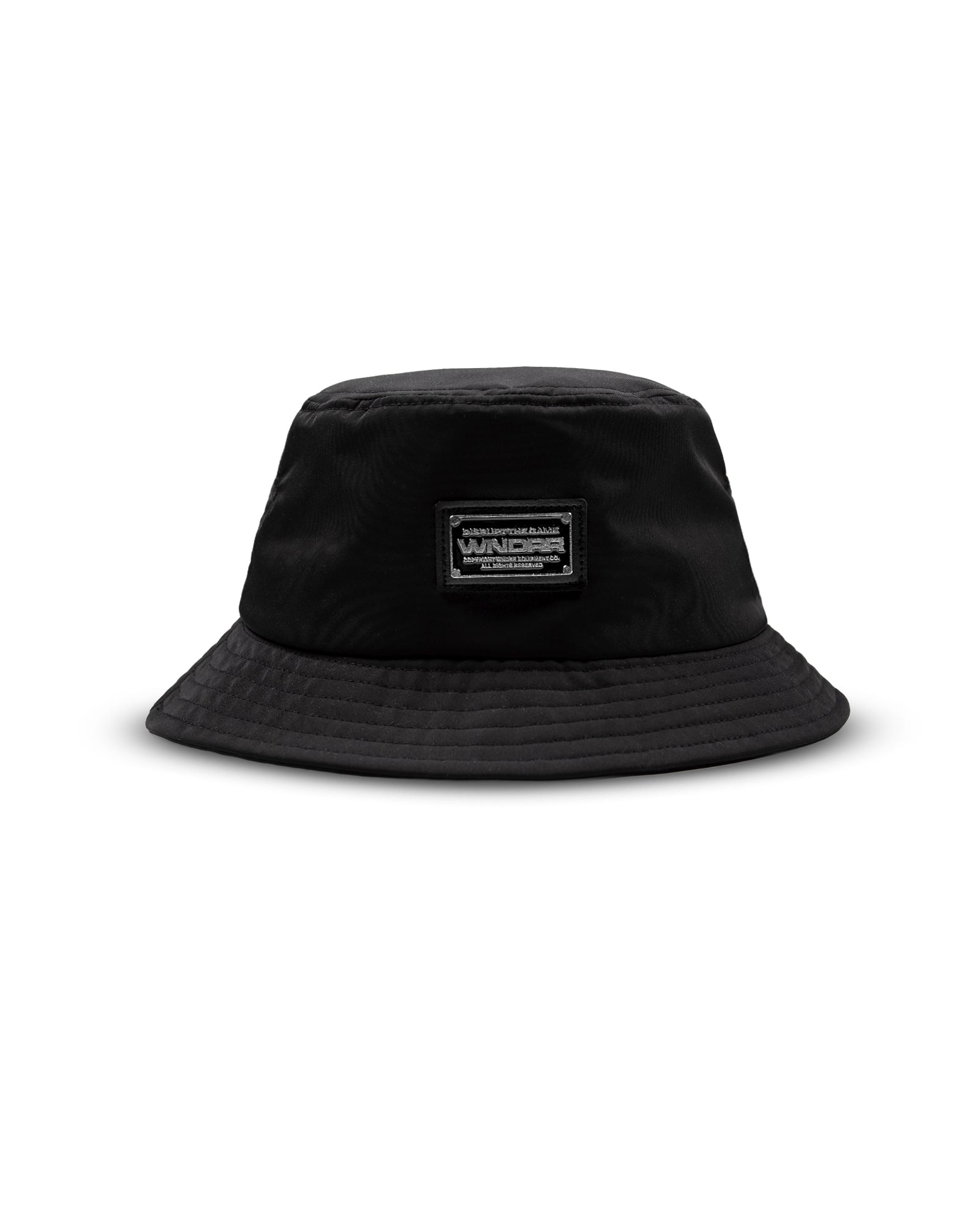 REFRAIN NYLON BUCKET HAT - BLACK