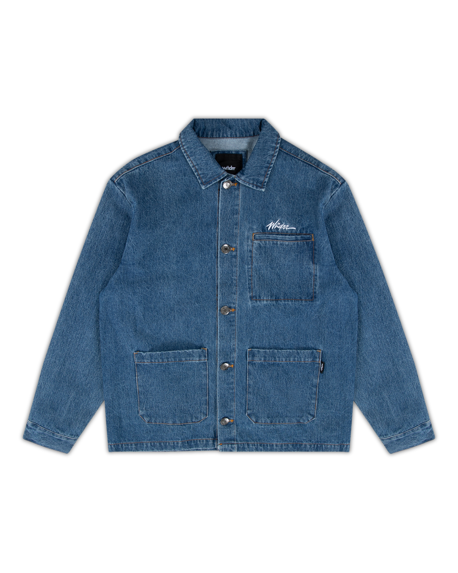 SCRIPT DENIM OVERSHIRT - BLUE