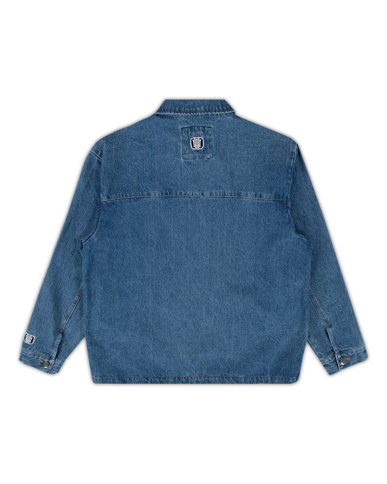 SCRIPT DENIM OVERSHIRT - BLUE