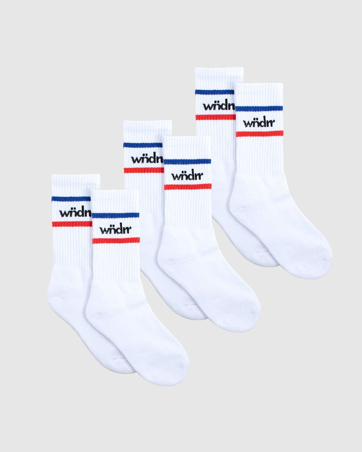 CHALLENGER SOCKS 3 PK - WHITE