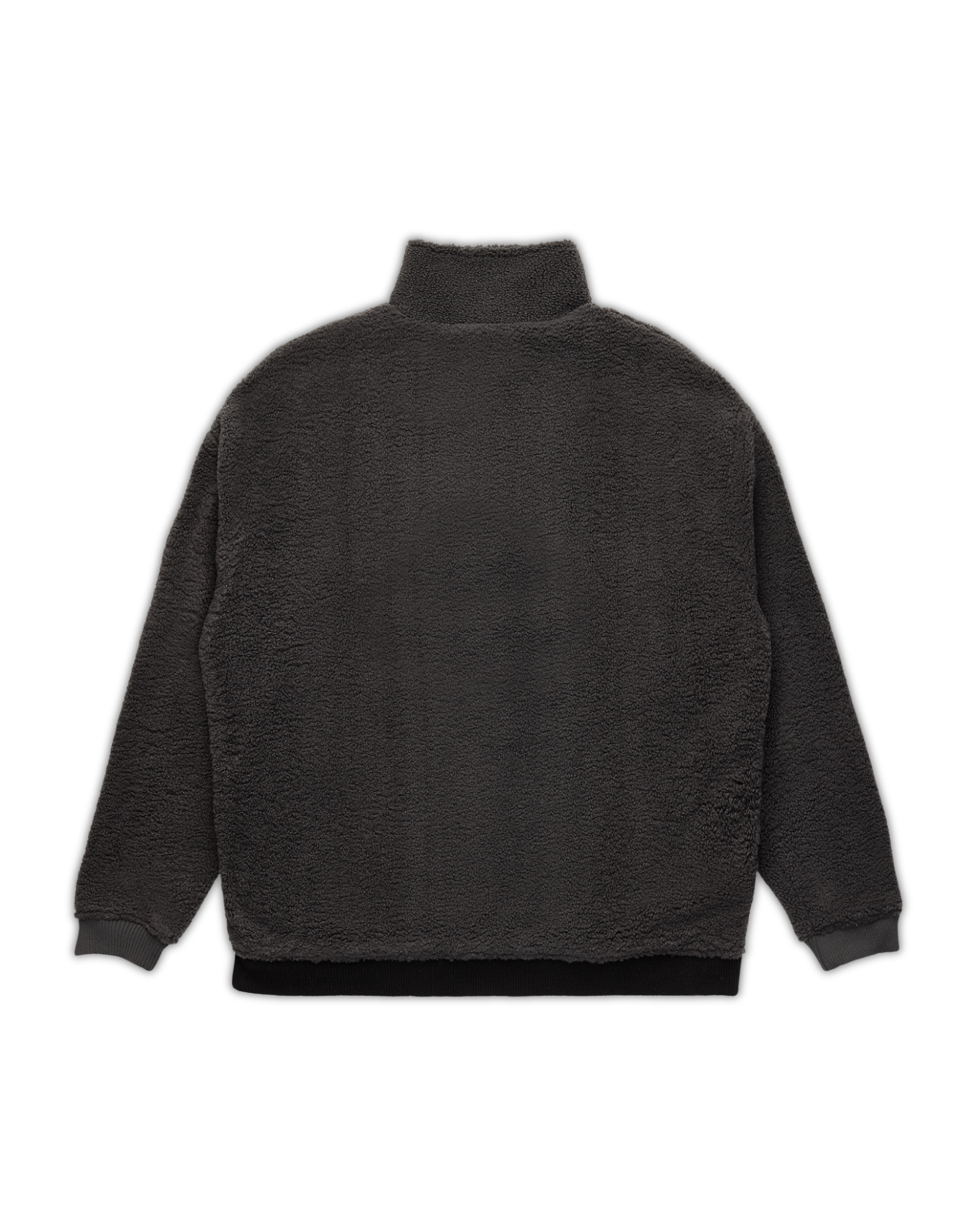 STARTER 1/4 ZIP POLAR FLEECE SWEAT - FADED BLACK/BLACK